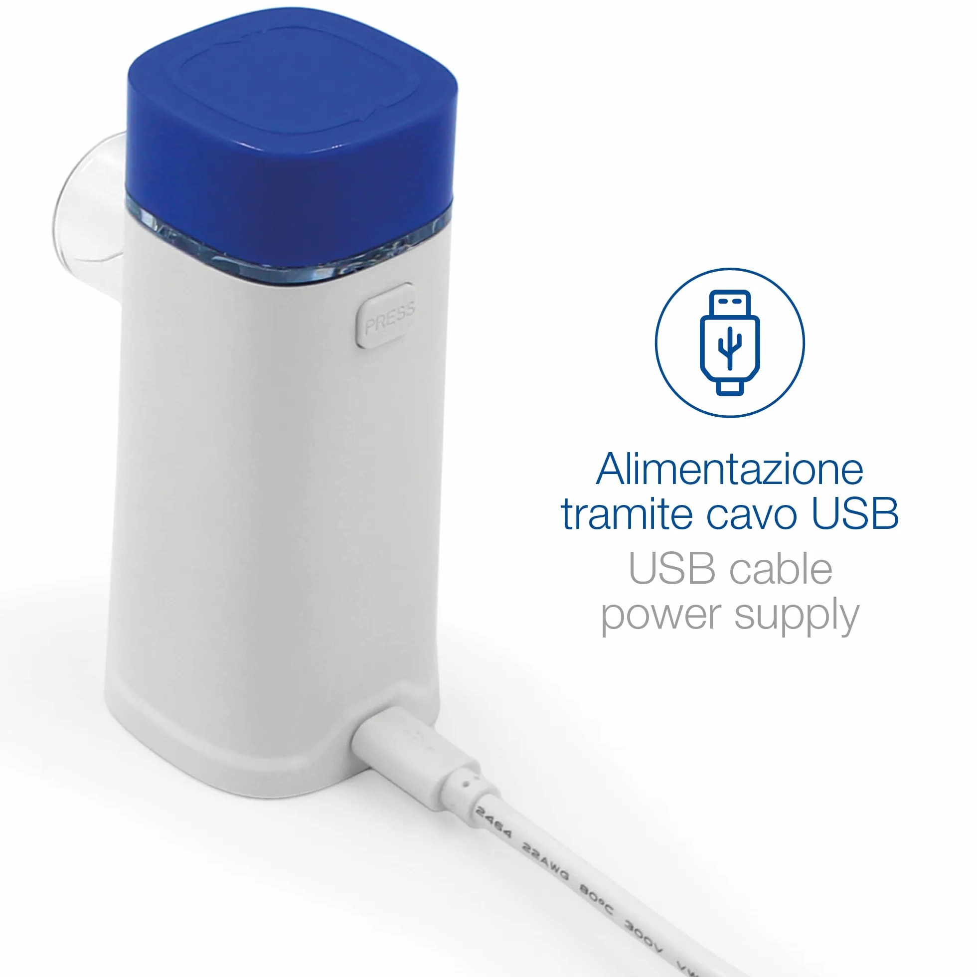 FARMAMED Nebulizzatore Mesh Silenzioso Portatile per Bambini e Adulti con Batteria Ricaricabile USB