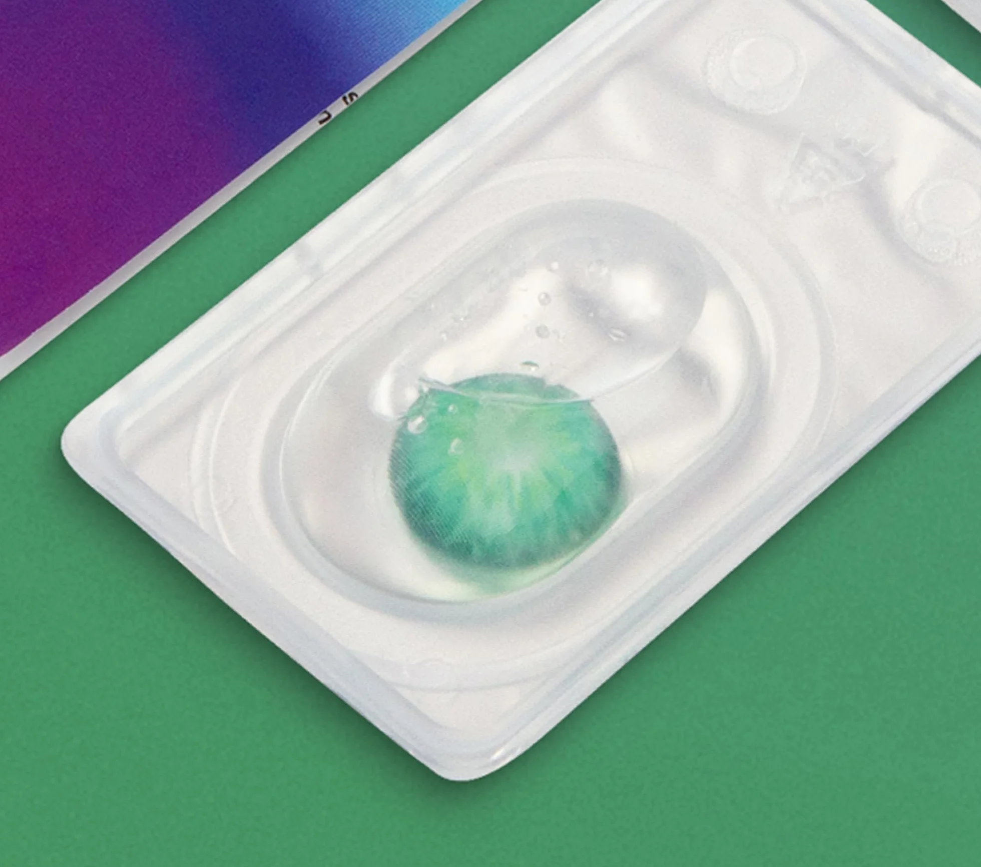 GLAMLENS Lenti a Contatto Colorate Verde Madrid Green - 2 Pezzi - DIA 14,00 - 0.00 Diottrie - Silicone Idrogel
