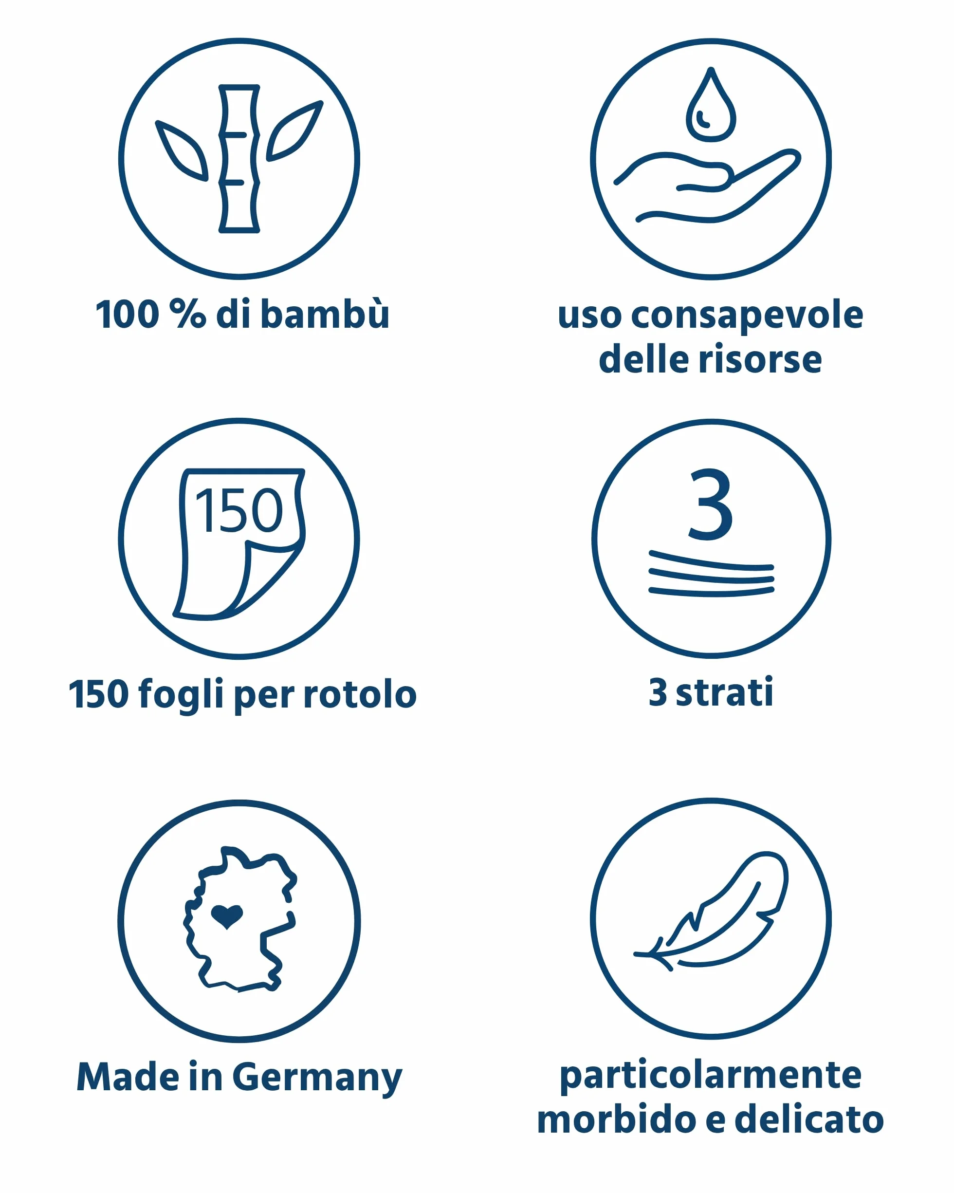 œcolife Carta igienica in bambù 3 strati 56 x 150 fogli per rotolo sostenibile confezione da 60% PCR 56 rotoli