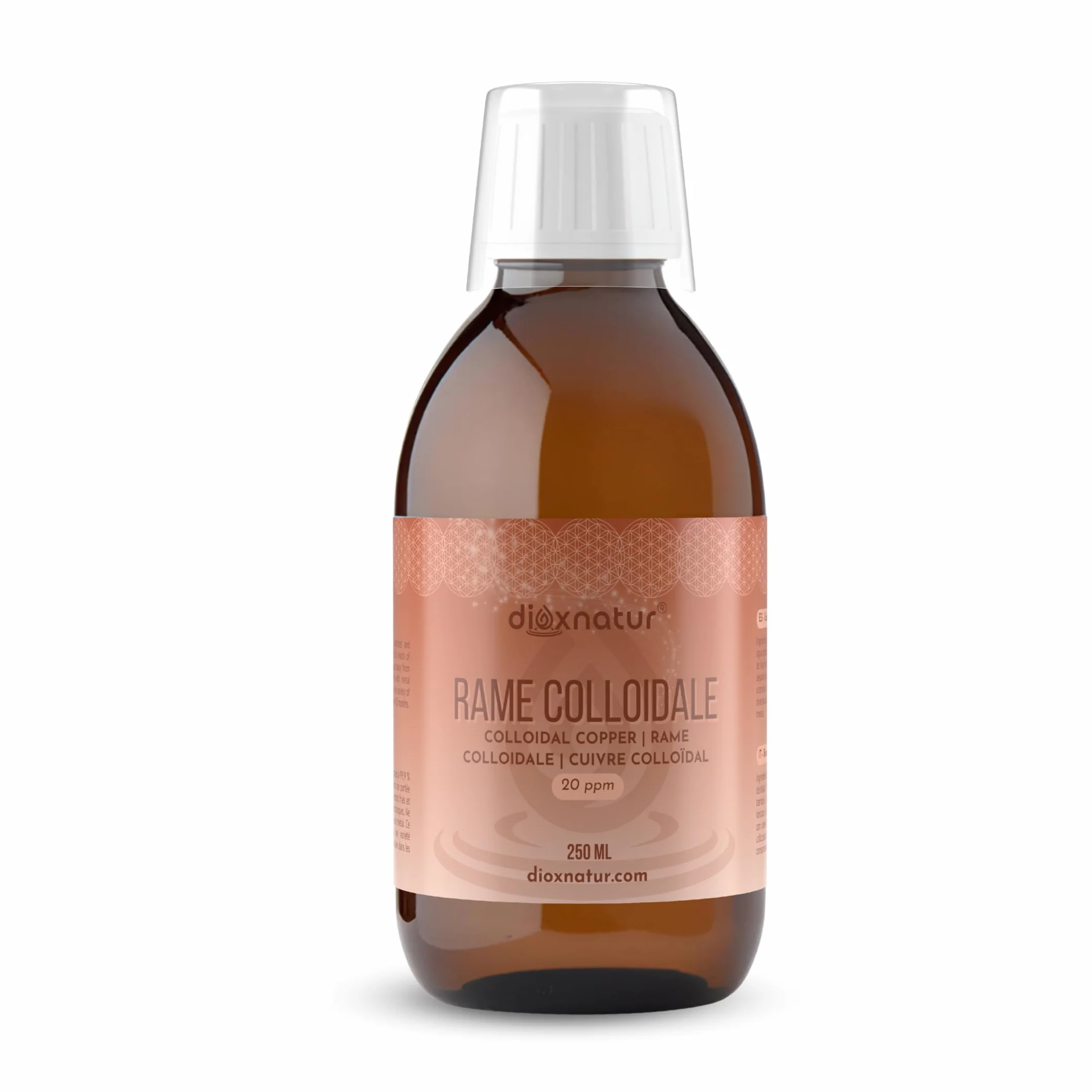 Rame colloidale 250 ml - Soluzione liquida 20 ppm - Purezza 99,99%