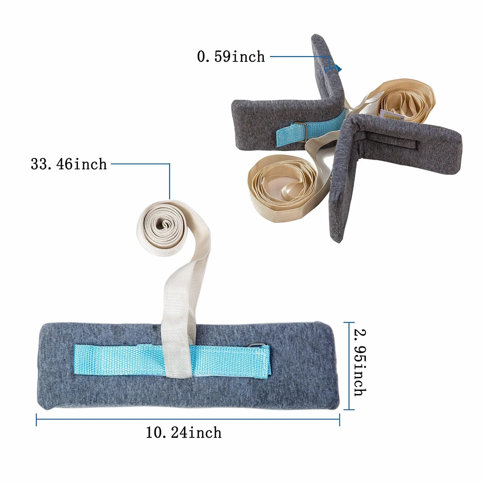 Cinghie anti-strangolamento in spugna 4PCS per arti letto ospedaliero cintura di ritenuta paziente