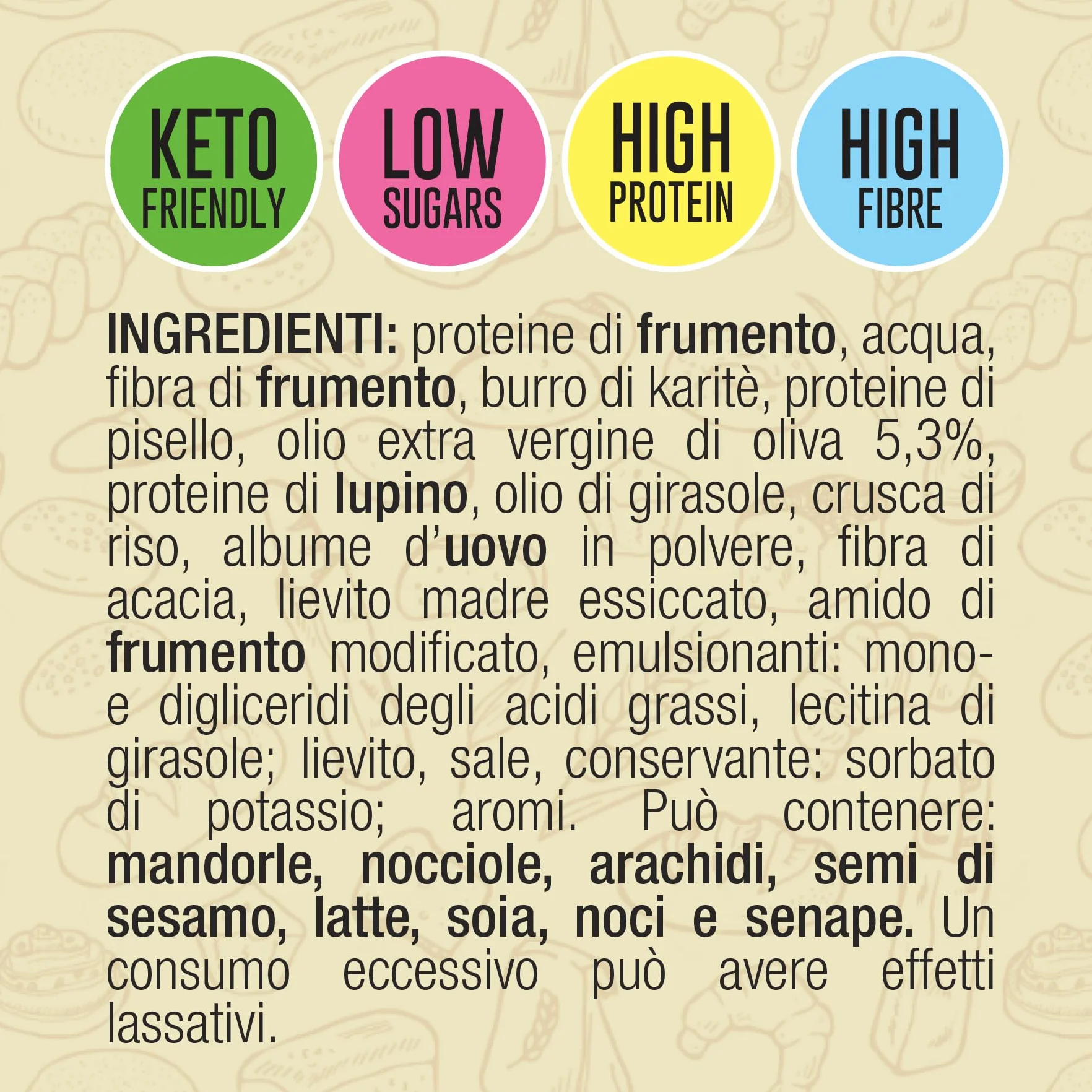 Focaccia Proteica Keto EatPro, 10 Focaccine Da 50g, 7% Carboidrati Netti, 26% Di Proteine, Focaccia Fit Olio Extra Vergine D'Oliva, Spuntini Proteici Low Carb, Keto Diet, Cibo Proteico