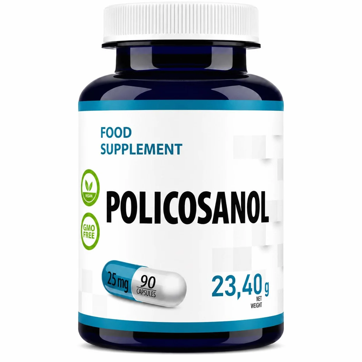 Hepatica Policosanolo 25 mg | da Canna da Zucchero | 90 Capsule Vegane | Scorta 3 Mesi | Ingrediente Unico | GMP & laboratorio indipendente