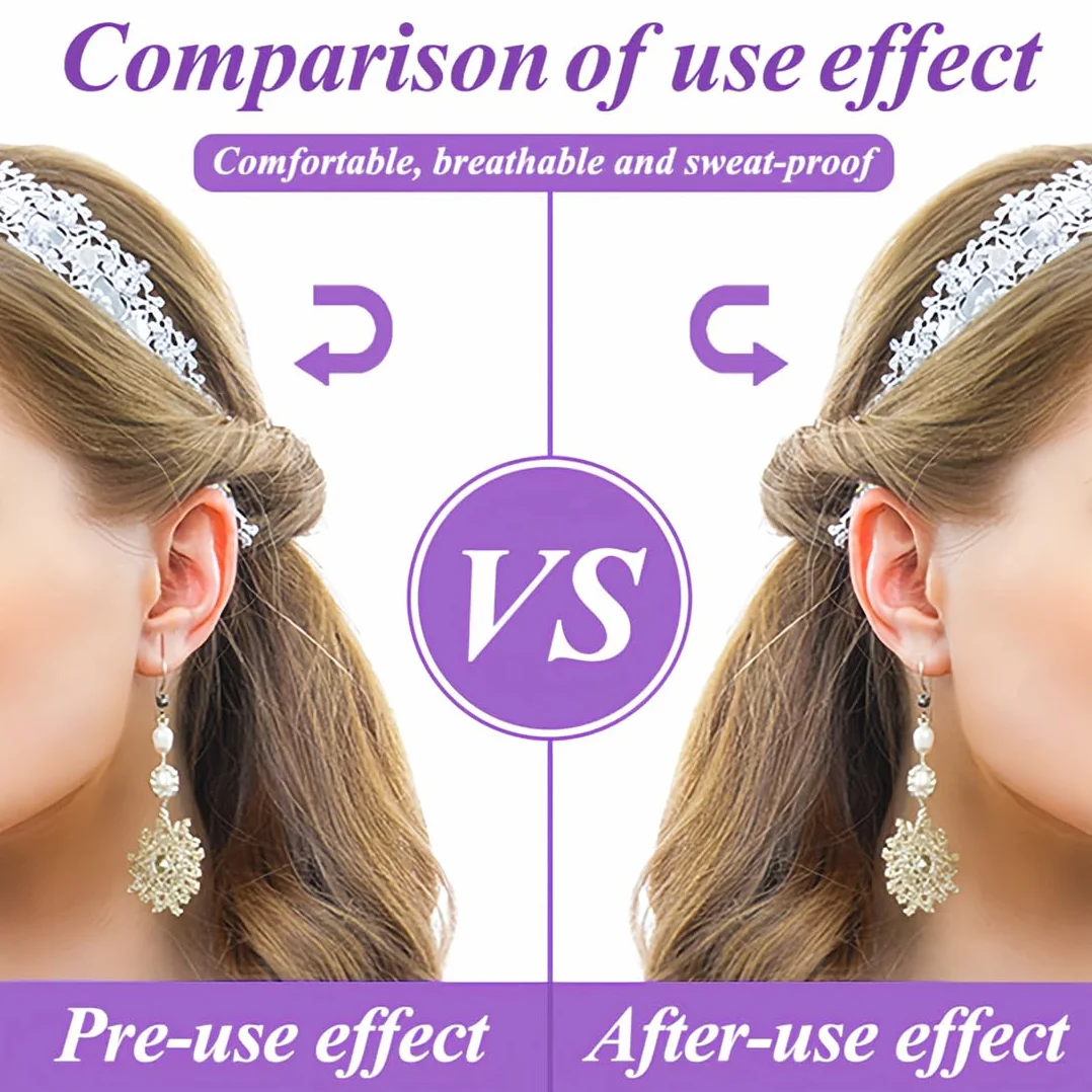 NJCXOLA 300 Pezzi Ear Lobe Support Patches, Alleviare la Pressione Causata Dall'allungamento Dell'orecchio, Cerotti per Orecchie a Sventola, Patch per Uomo Donna Orecchino Resistente