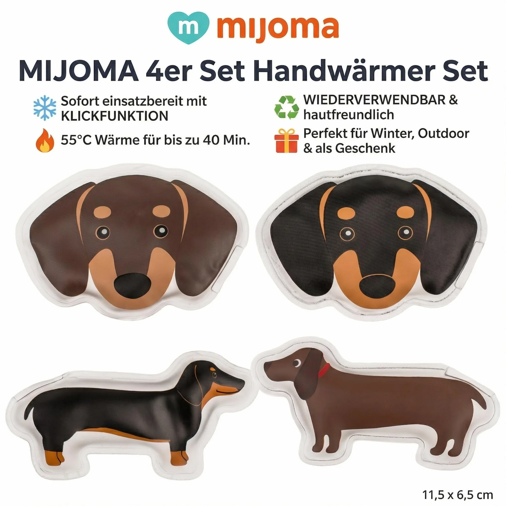 MIJOMA Mijoma Reusable Hand Warmer - Scaldamani Riutilizzabile Unisex Adulto