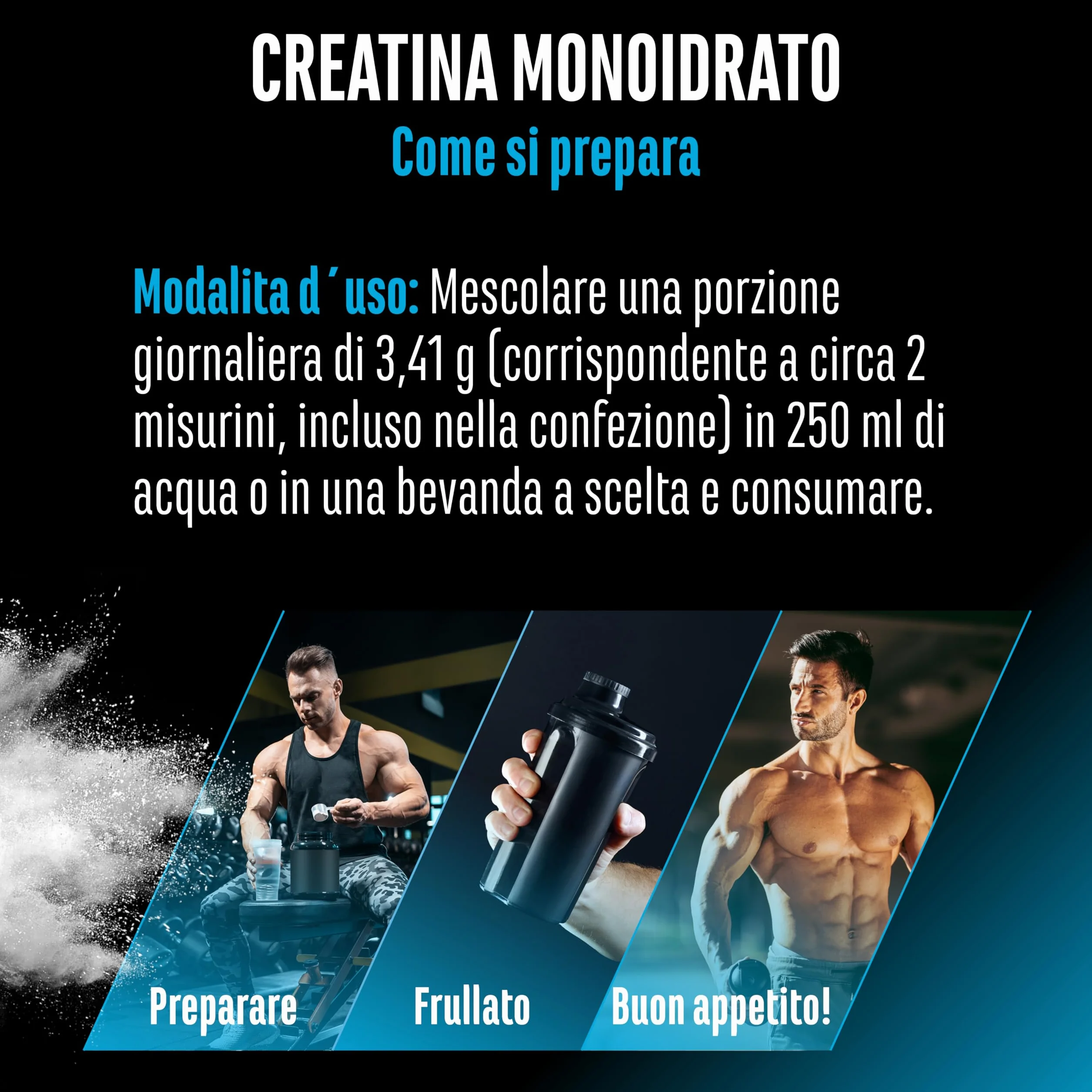 Creatina Monoidrato in Polvere 1kg 1000g Microfine Vegan 293 Applicazioni
