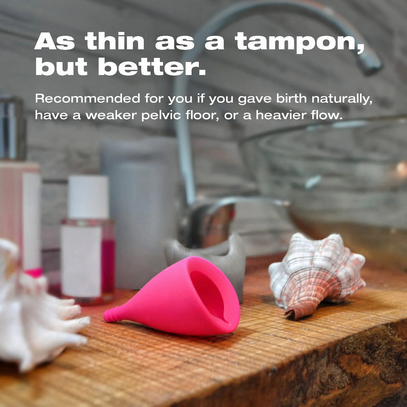 Intimina Lily Cup Size B: Coppetta Mestruale Sottile, Menstrual Cup Utilizzabile per un Massimo di 8 ore, Coppa Mestruale per Raccogliere il Flusso, Coppetta Mestruale Morbida