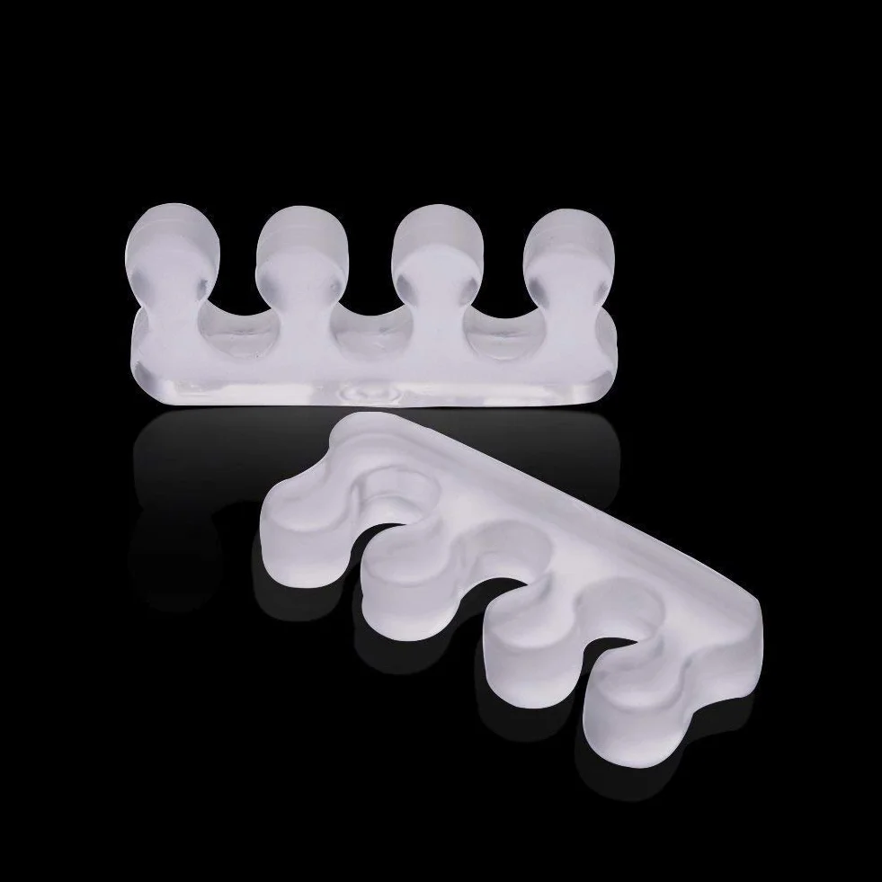 Zehenspreizer Silikon Gel Zehen Separator Set Hallux Korrektur für Frauen Männer 2 Paar