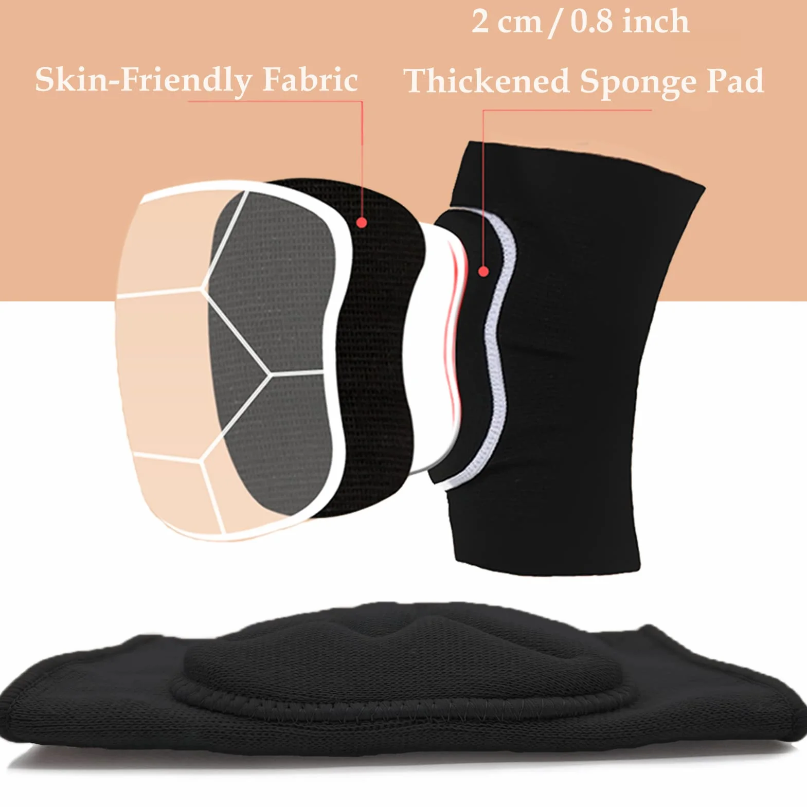 DANCEYOU Ginocchiere da Danza Spugna Morbida Pallavolo per Yoga Allenamento