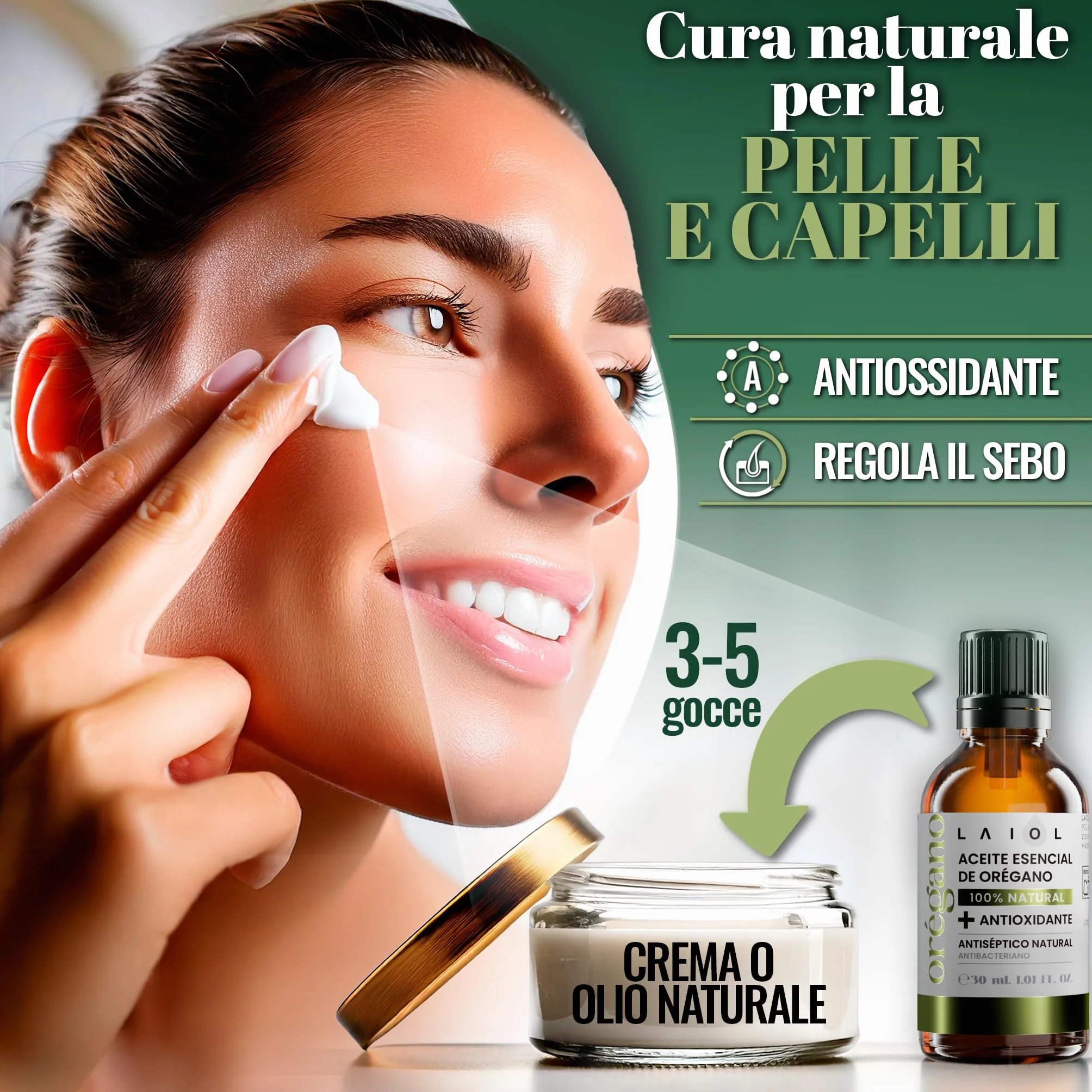 Olio di Origano 30ml Puro – Olio Essenziale Naturale per Uso Alimentare e Terapeutico – Ricco di Carvacrolo