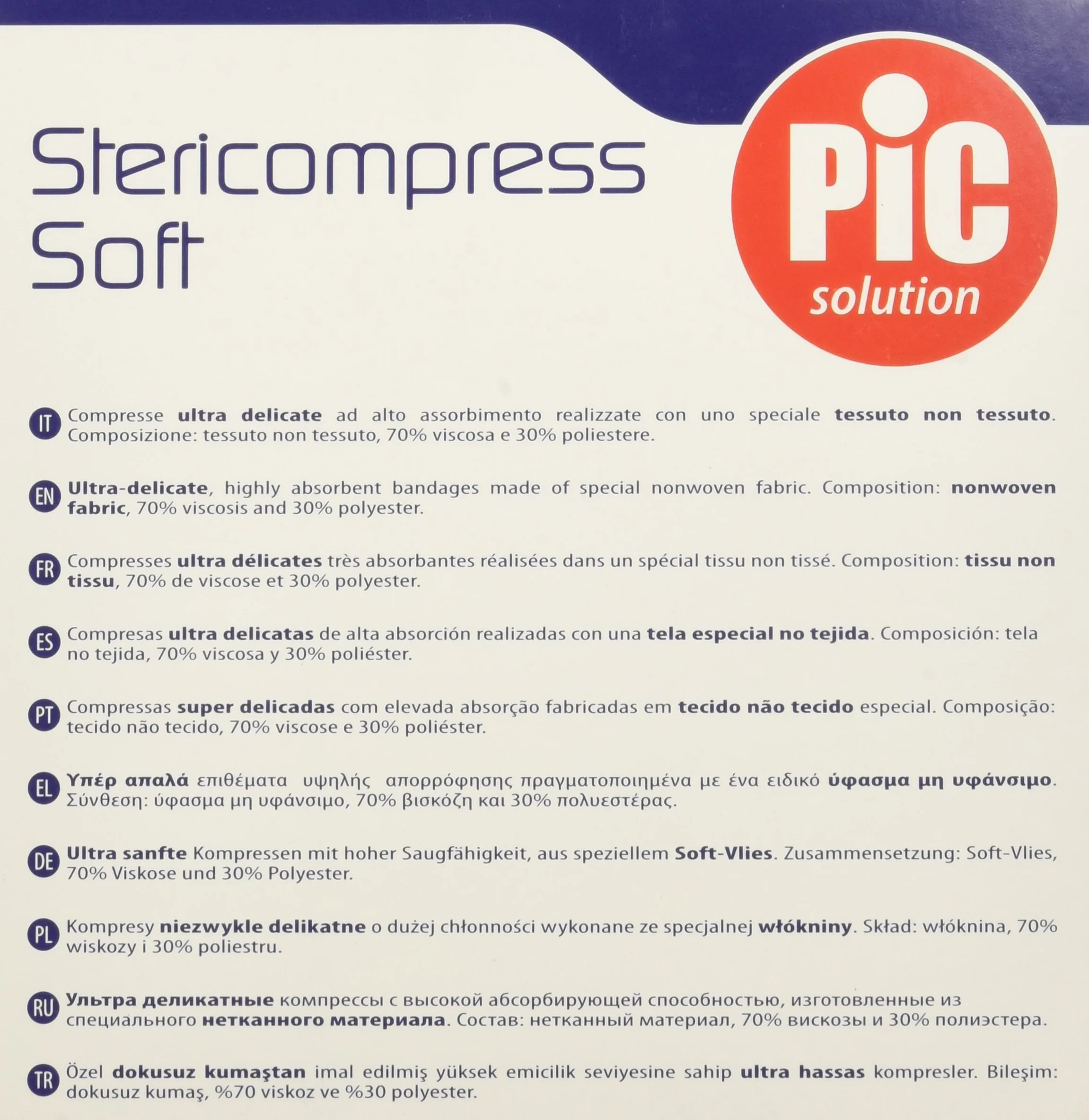 Pic Garza Sterile TNT, 10 x 10 cm, 10 gr