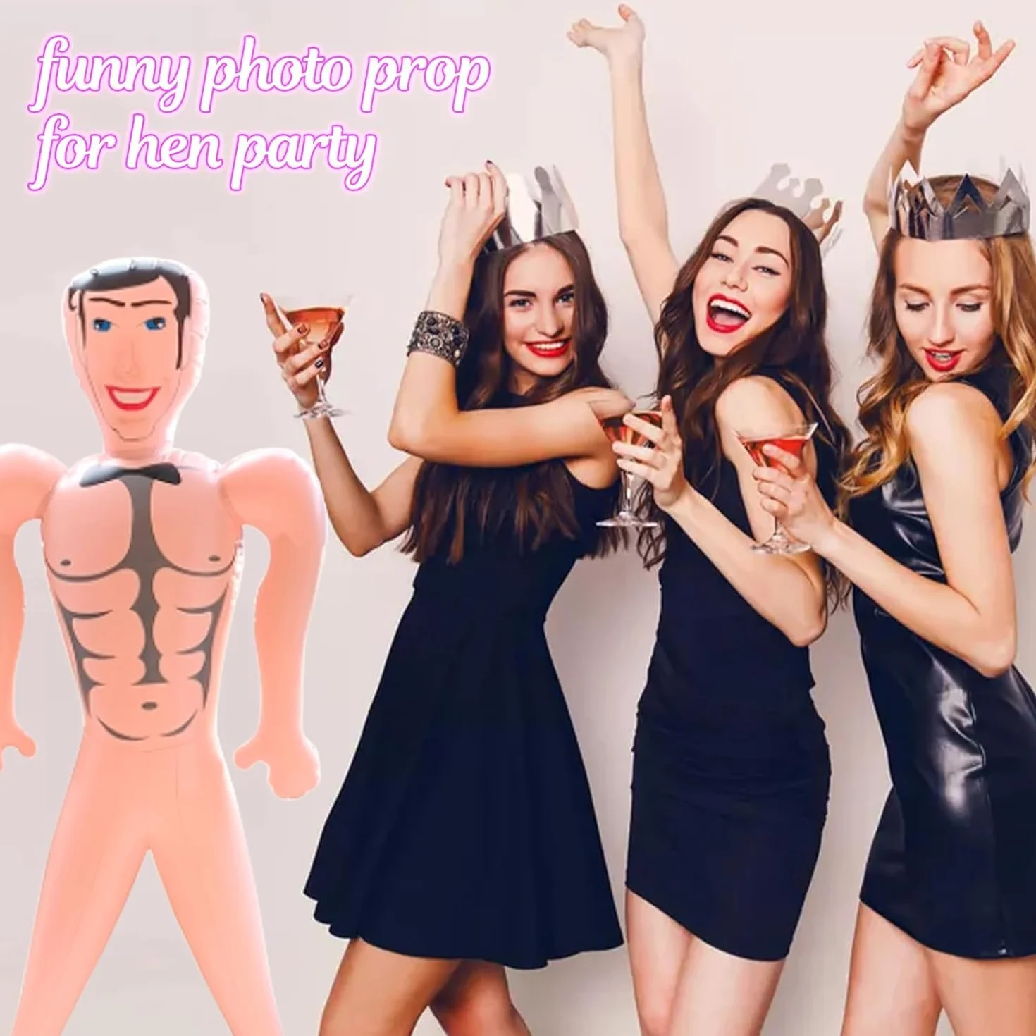 Bambolo gonfiabile maschio per addio al nubilato, bambolo gonfiabile uomo gadget sposa divertente, giochi e decorazioni addio al nubilato sexy