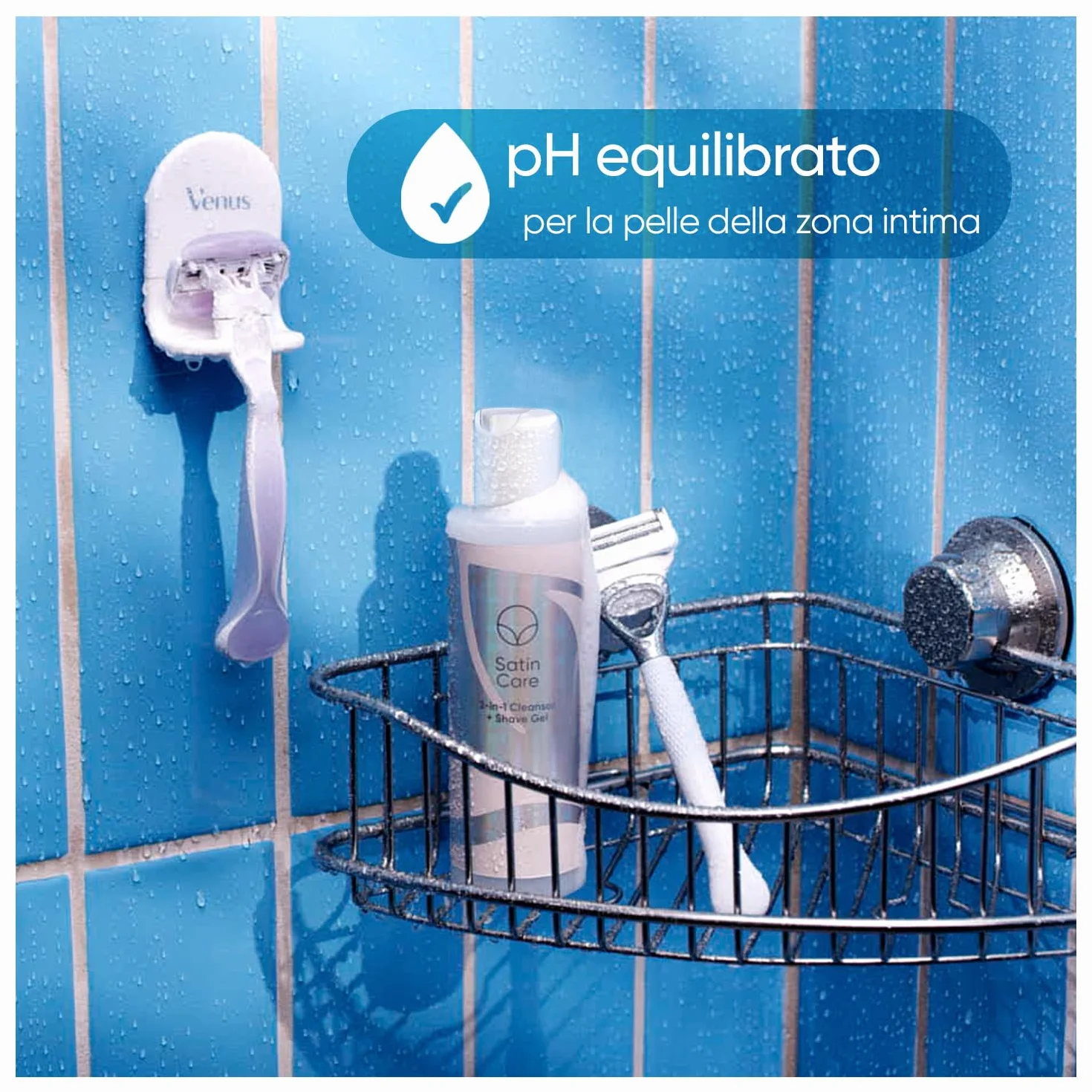 Satin Care Gel per Pulizia e Rasatura Donna, Sapone e Gel per Depilazione Donna 2 in 1, Per i Peli e la Pelle delle Zone Intime 190 ml