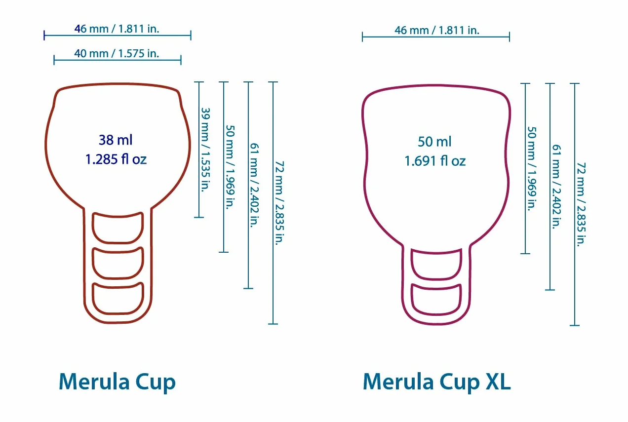 Merula Coppa vampire (rosso) – Tazza mestruale taglia unica in silicone medico