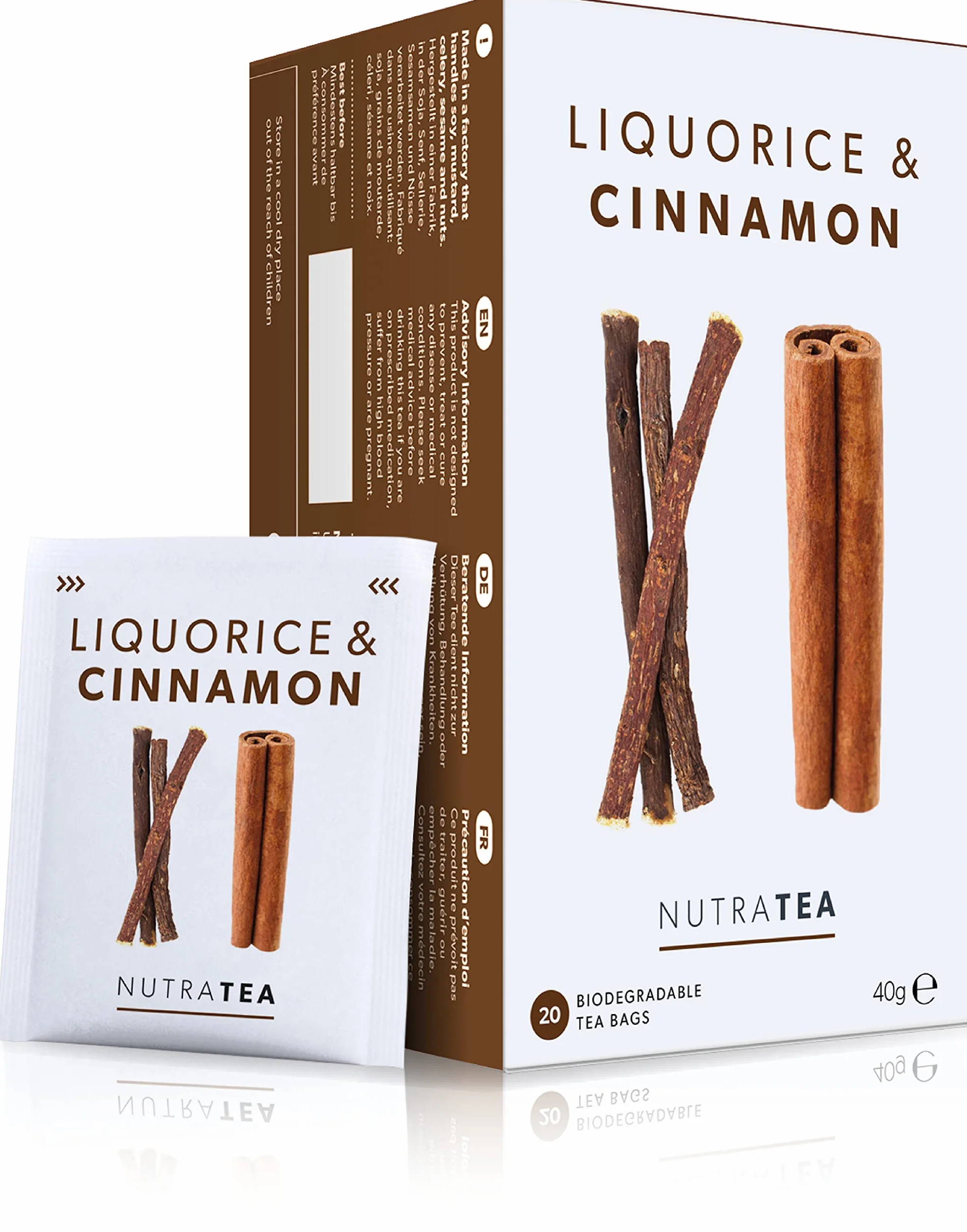 Nutratea Tè alla liquirizia e cannella 20 Bustine benessere gastro-intestinale