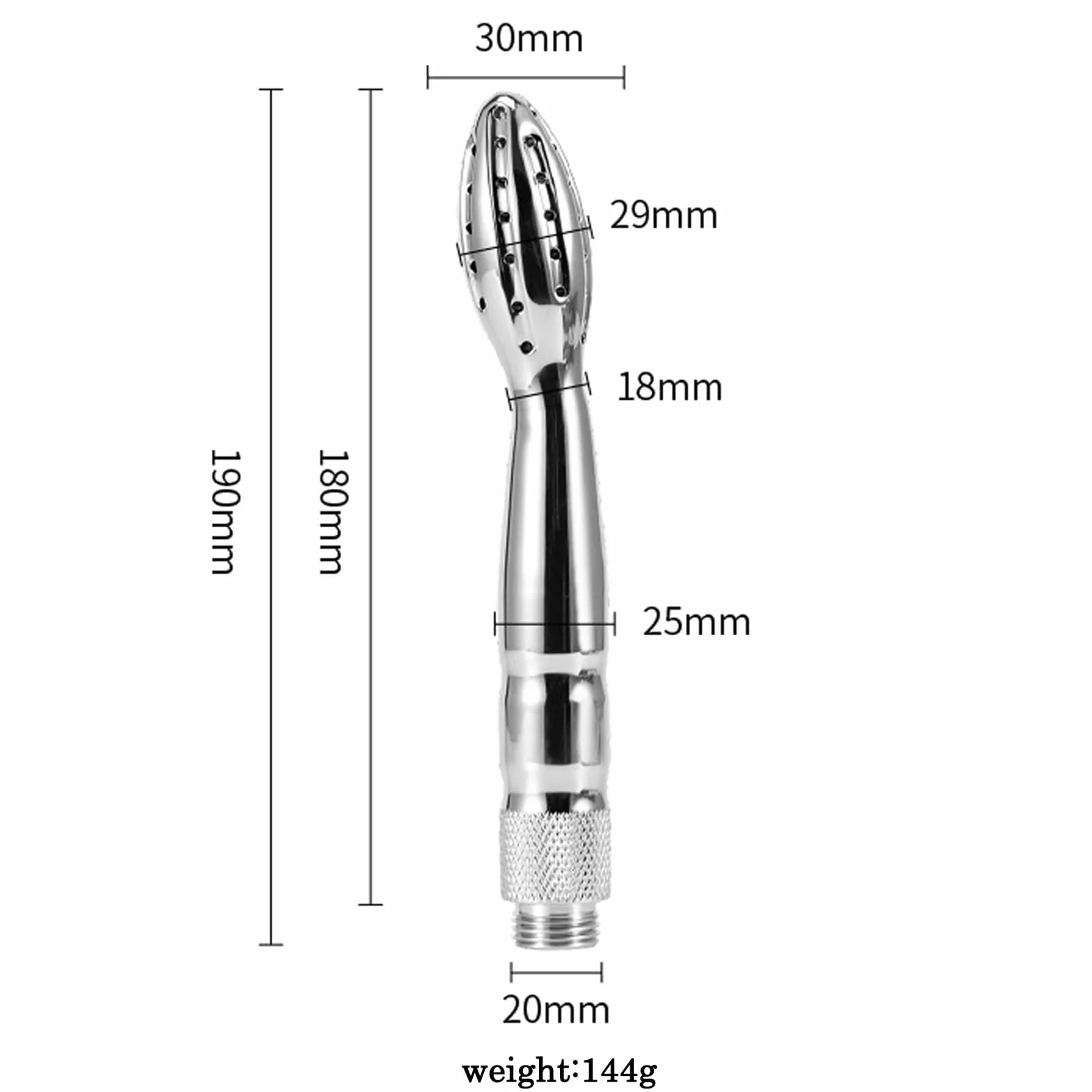 BDSMYEE 18 CM Doccia Anale in Metallo, Soffioni Doccia per Clistere Detergente per Anale Vaginale Colonic, Cannule per Doccia Anale Sex Toys per Uomini Donne Coppie
