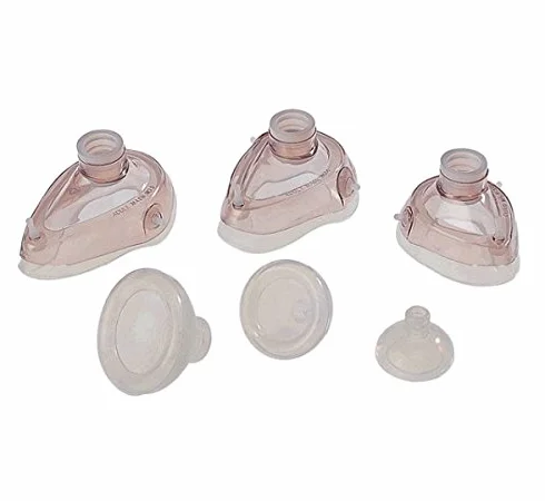 MASCHERA ORONASALE IN SILICONE Autoclavabile misura 3 pediatrico per pallone ambu rianimazione