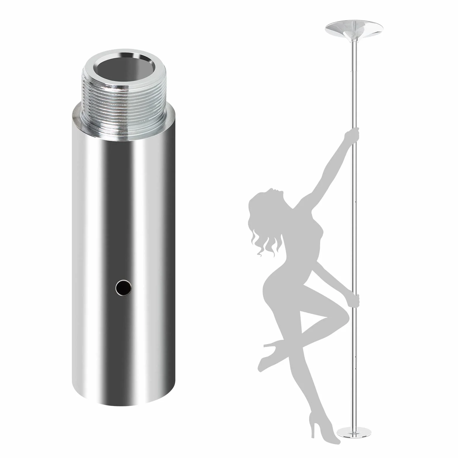 Leogreen 125mm Pole Dance Estensione, barra da pole dance, diametro 45 mm, altezza extra, accessori