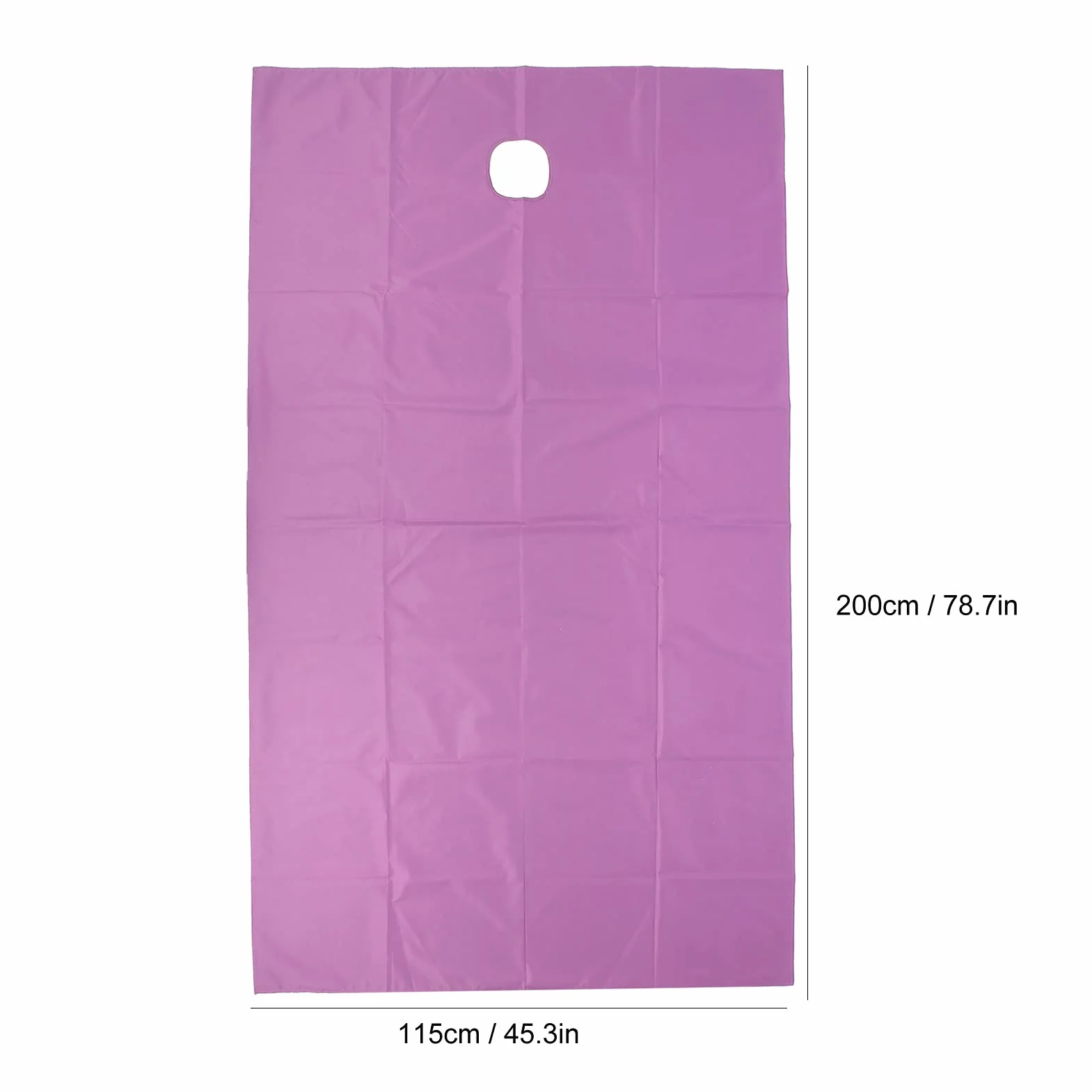 Copri Lettino Massaggio 200x115 Cm Impermeabile Resistente All'olio con Foro Viso Viola