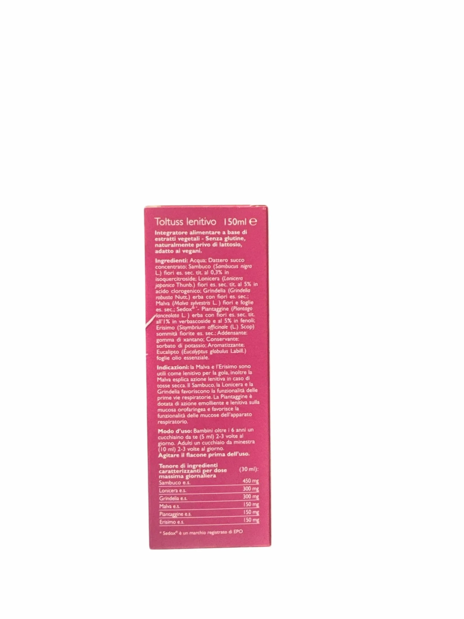 Fitomedical - Toltuss Lenitivo, Integratore Alimentare Naturale Con Erisimo e Malva ad azione lenitiva ed emolliente. Senza Glutine - Flacone da 150 ml
