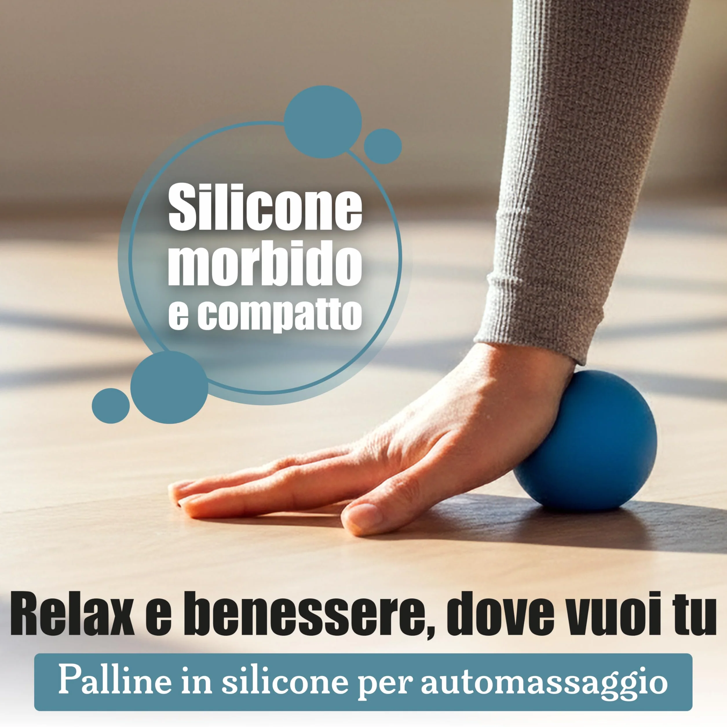 Pallina massaggio piedi in Silicone Set 2 Pezzi – Palle Massaggianti Muscolari per Piedi e Corpo