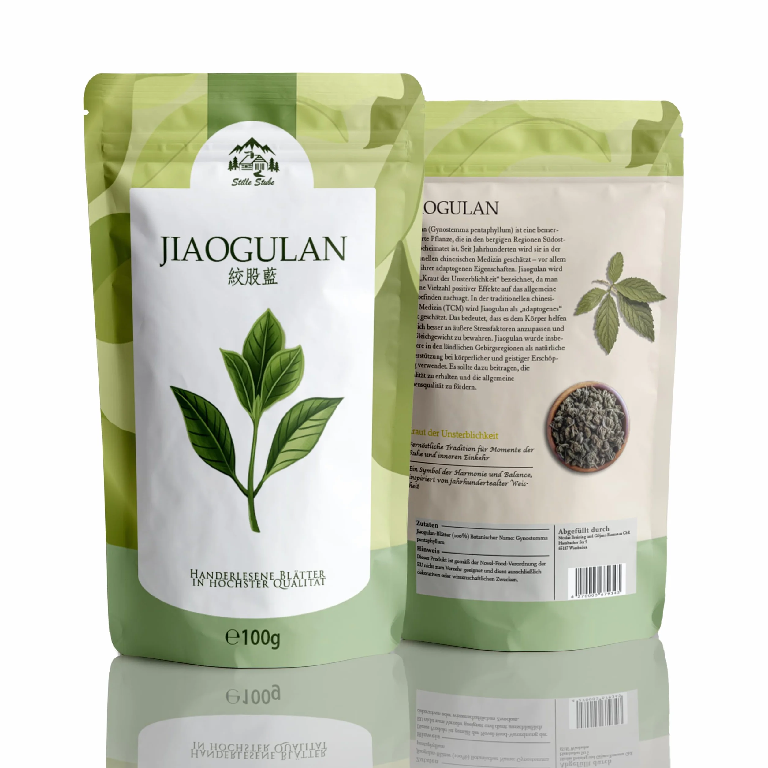 JIAOGULAN, 100 g, foglie senza steli, naturale e non trattata, qualità premium