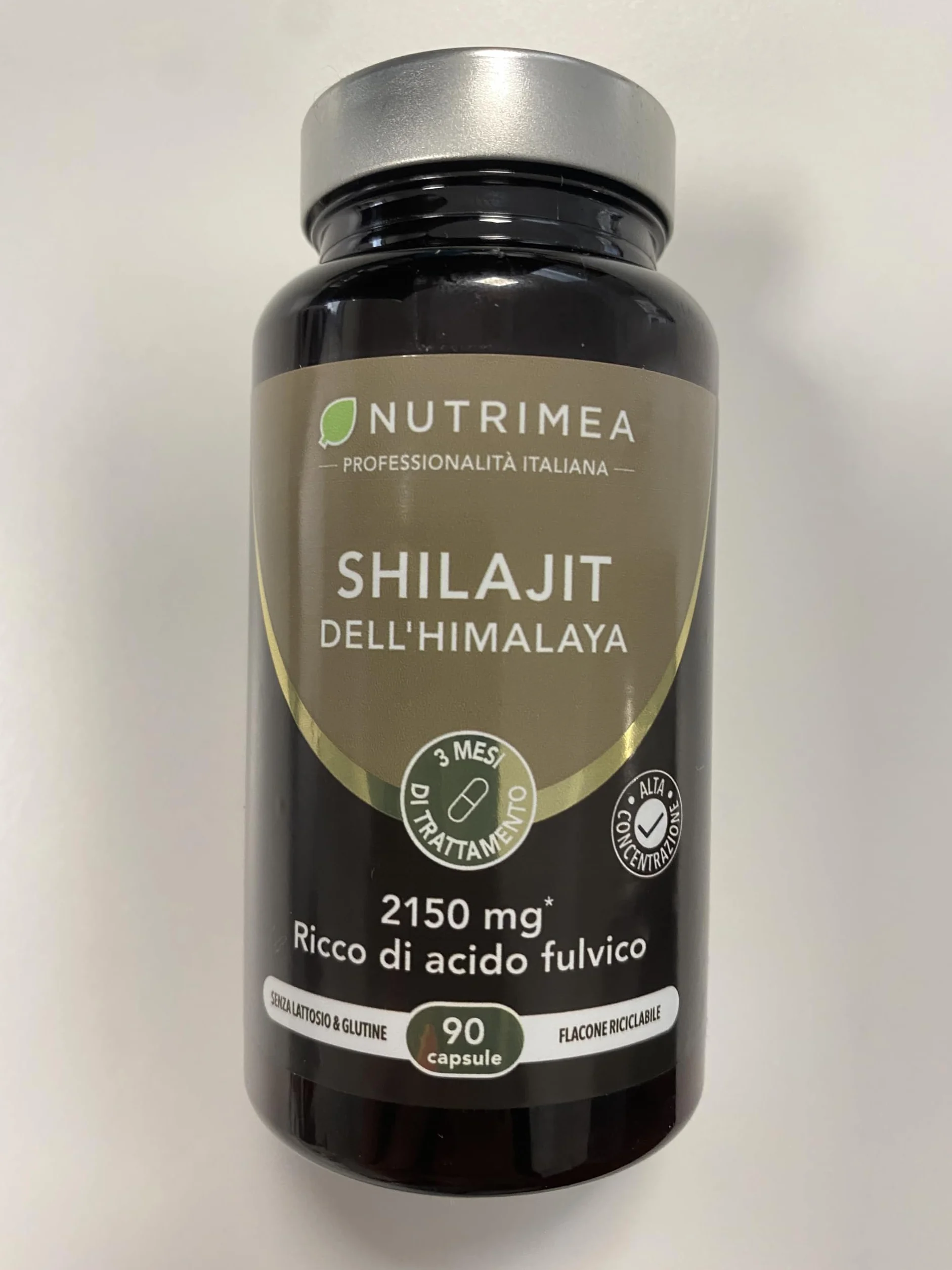 Shilajit Puro | 2150 mg per Capsula | Estratto 5:1 Standardizzato al 50% in Acido Fulvico | 100% Puro | 90 capsule | Nutrimea