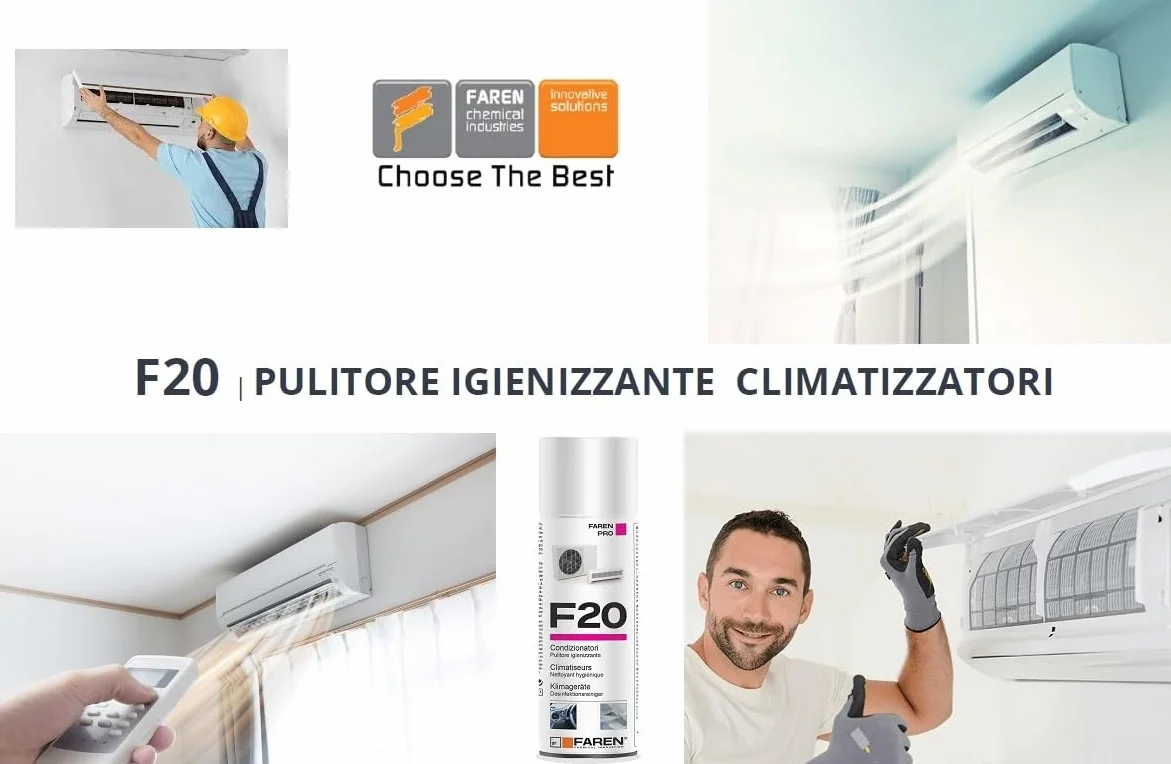 FAREN Igienizzante per Condizionatore Clima, Pulitore Climatizzazione, 400 ml