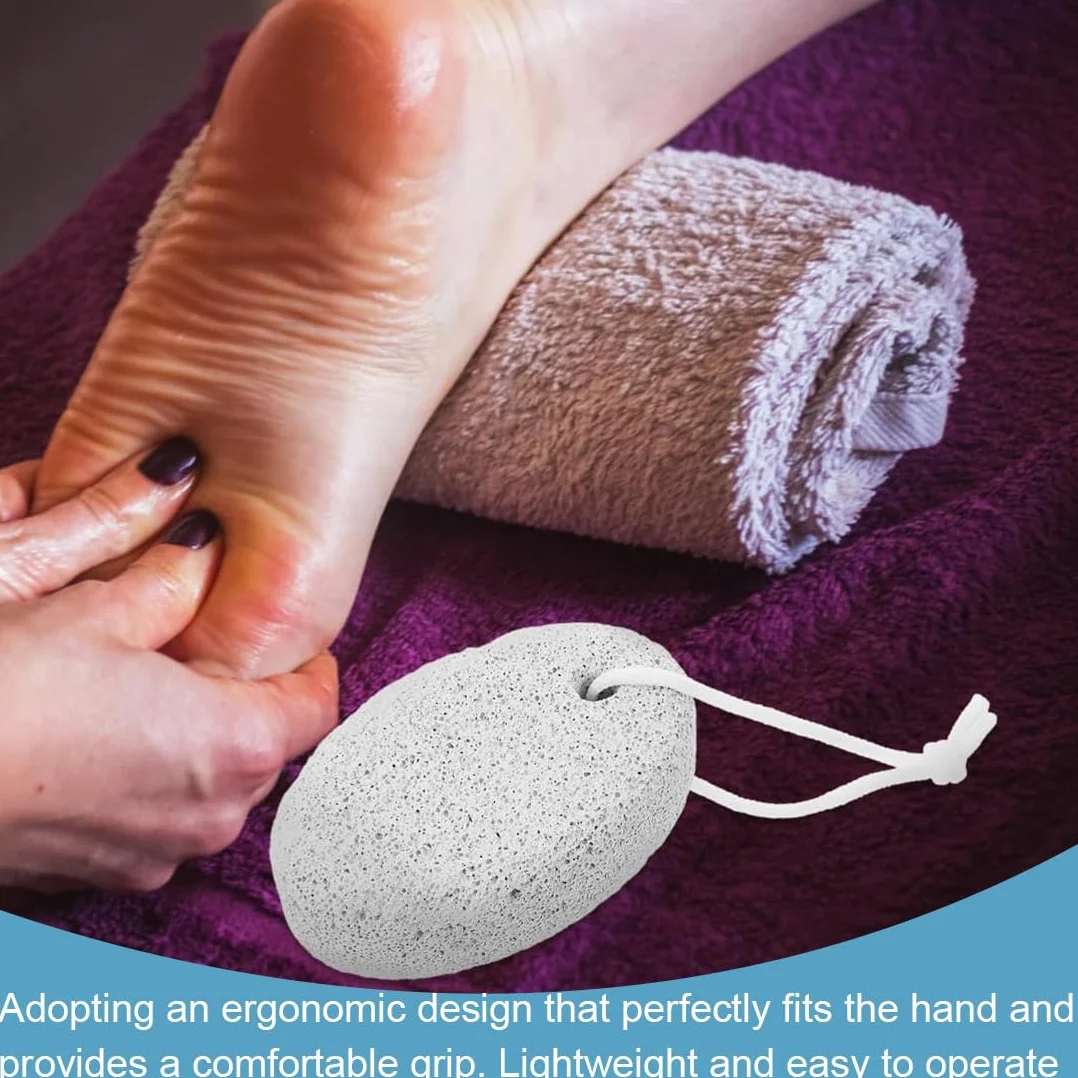 Pietra Pomice Naturale per Piedi 4 PC, Lava Pedicure Tools Rimozione Callo Pelle Dura, Esfoliazione Piede