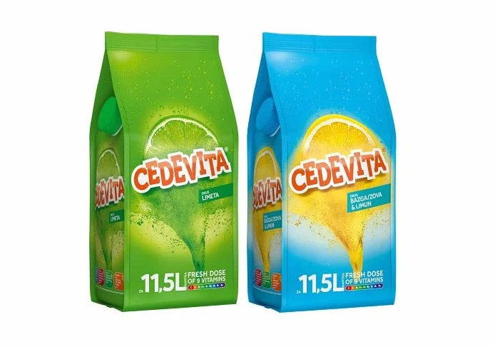Cedevita Limone/Sambuco al Limone (Limeta/Bazga limun) Mix di bevande vitaminiche istantanee 2 x 900 g, produce 23 l di succo analcolico