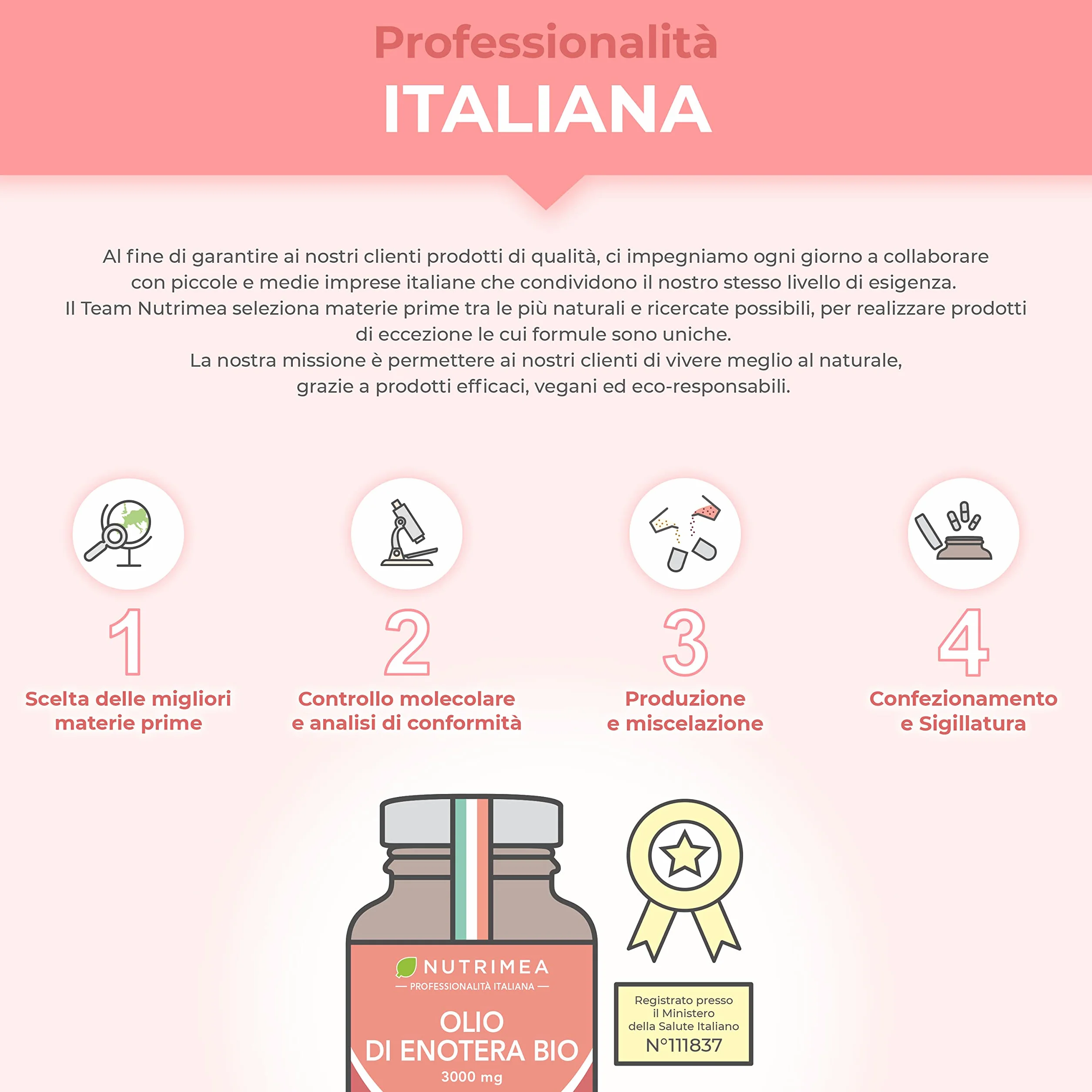 Olio di Enotera BIO 3000 mg GLA 270 mg Spremuto a freddo 60 capsule