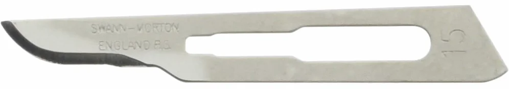 Swann-Morton ST15-Confezione da 100 lamelle sterili N ° 15