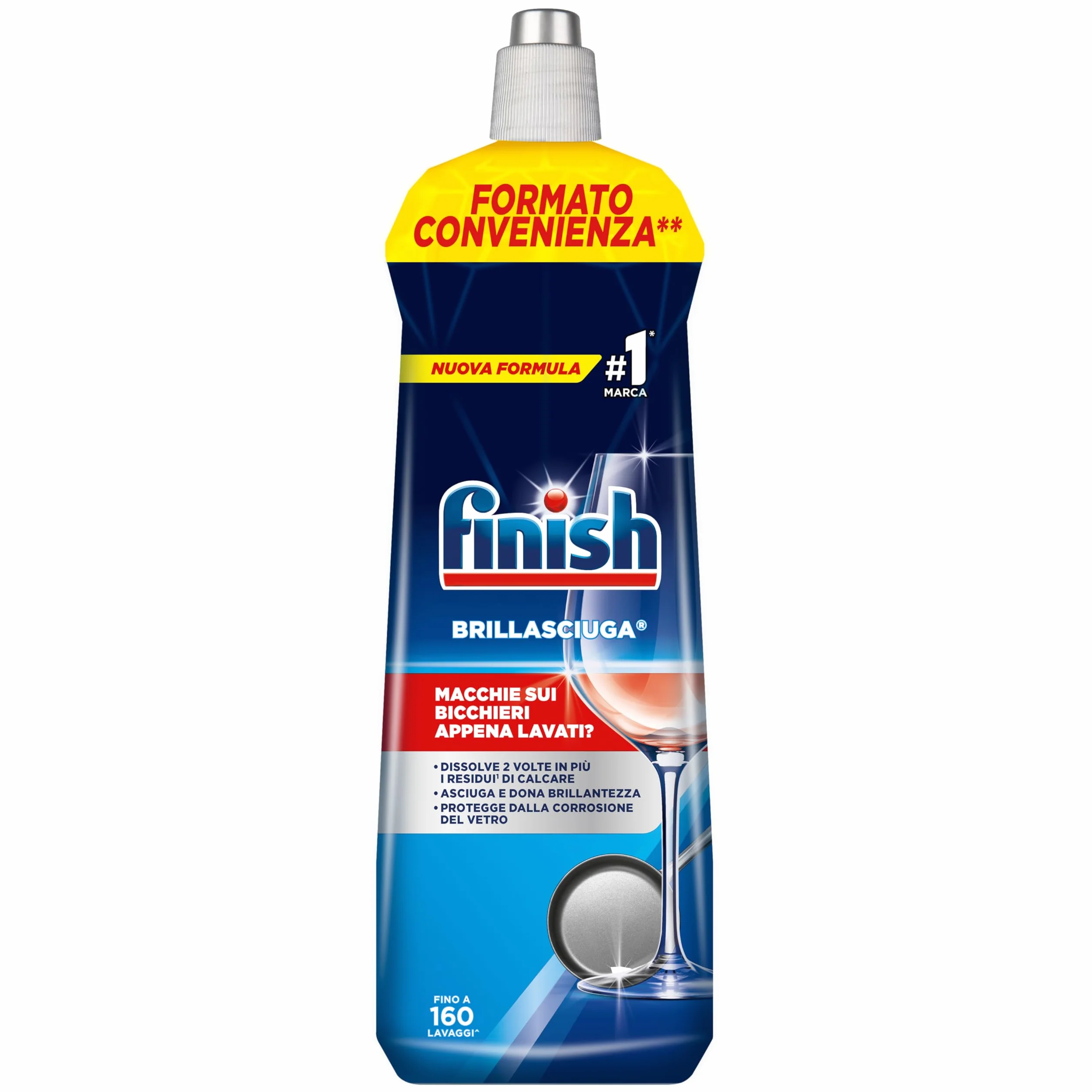 Finish Brillantante Lavastoviglie, 1 Prodotto da 800 ml di Brillantante, Additivo Lavastoviglie per Stoviglie Splendenti e Asciutte