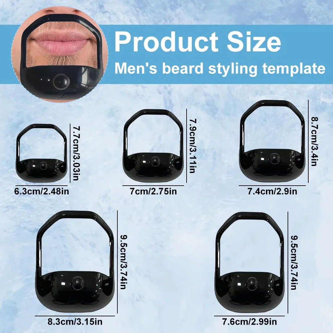 Pettini per barba e baffi da uomo 5pc Modelli per Styling Barba