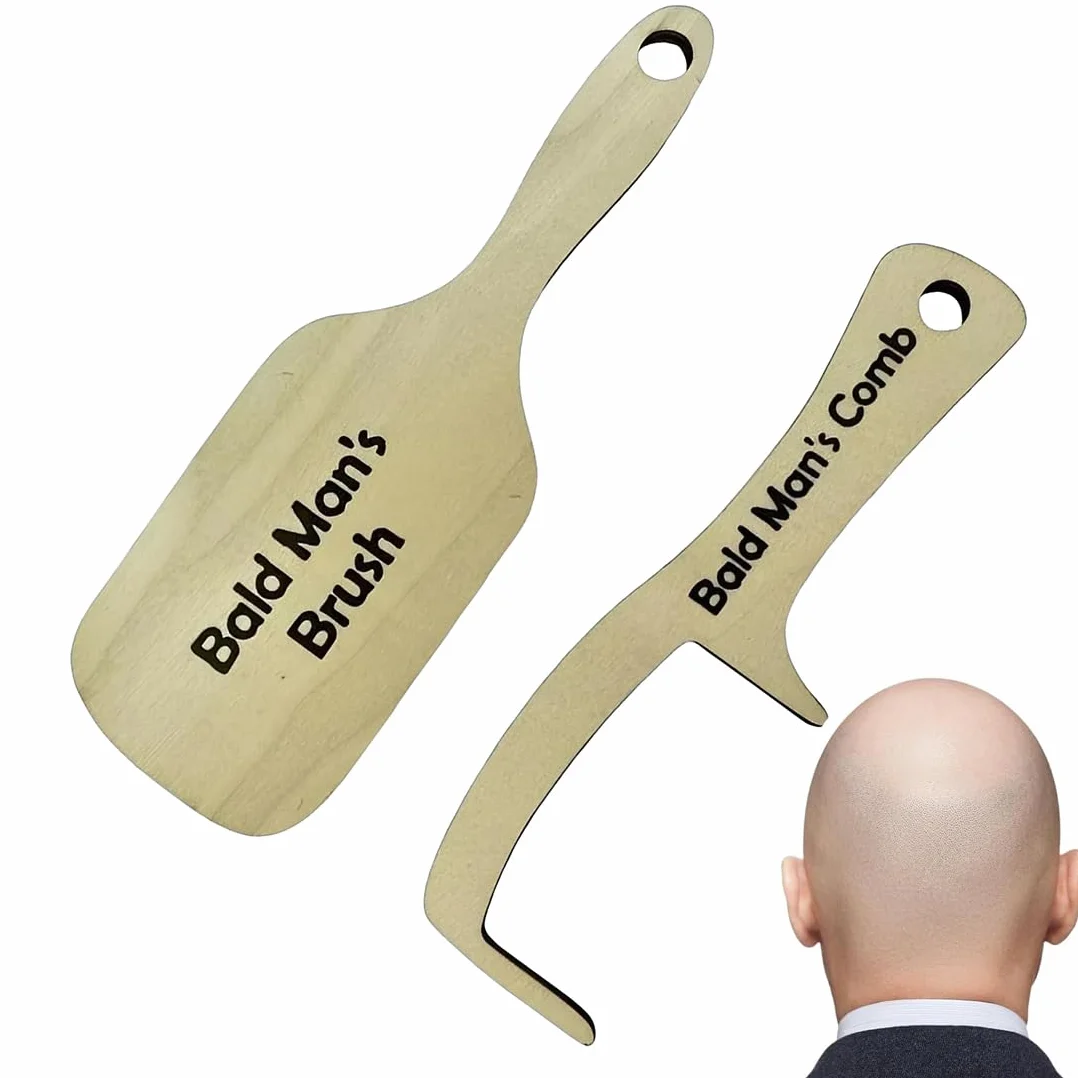 2 Pezzi pettini interessanti e creativi, pettini per testa calva, spazzola per pelati scherzo, regali divertenti per uomini per mariti, regalo scherzo, regali per il primo di aprile
