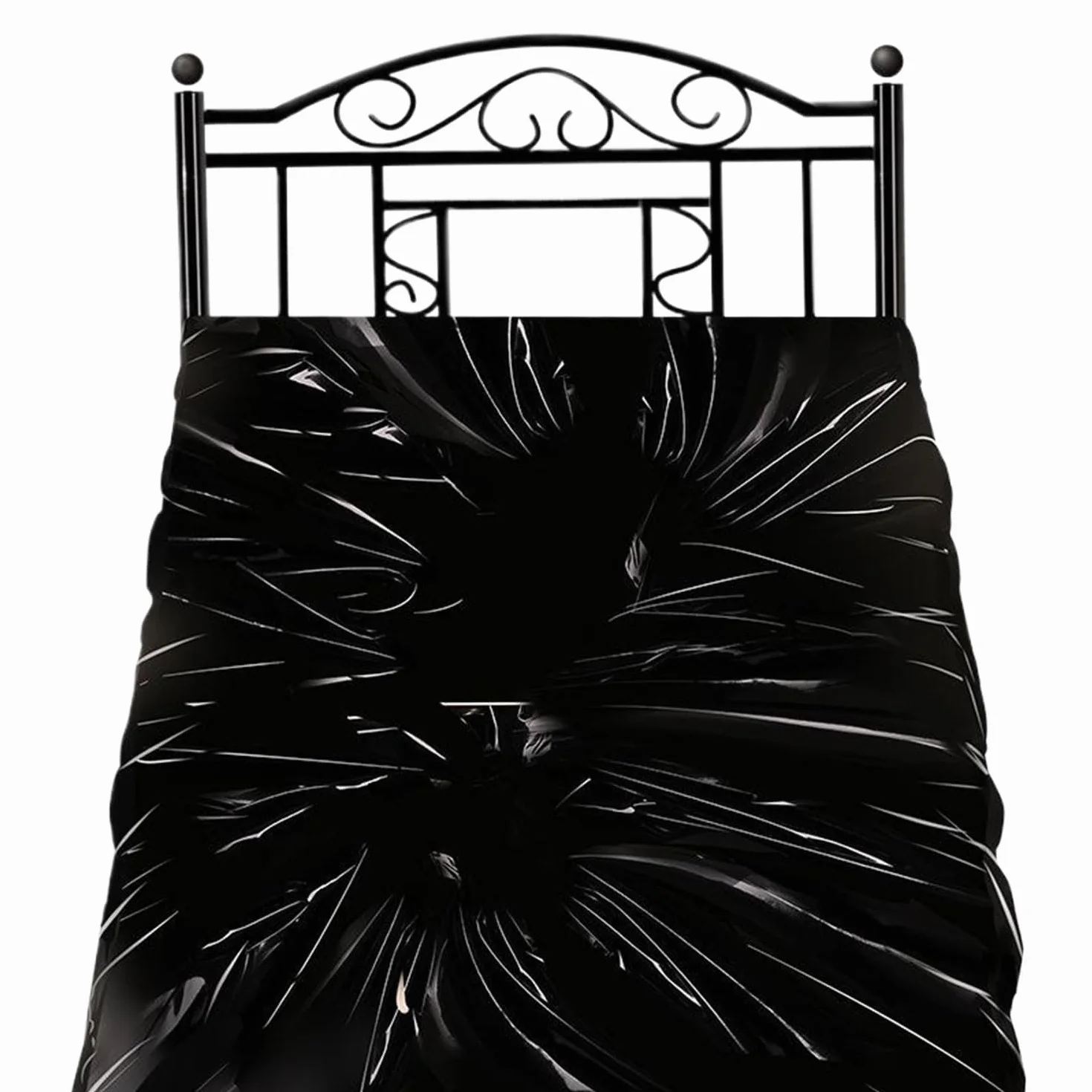 Lenzuolo impermeabile in PVC 200x220 cm Copriletto letto nero