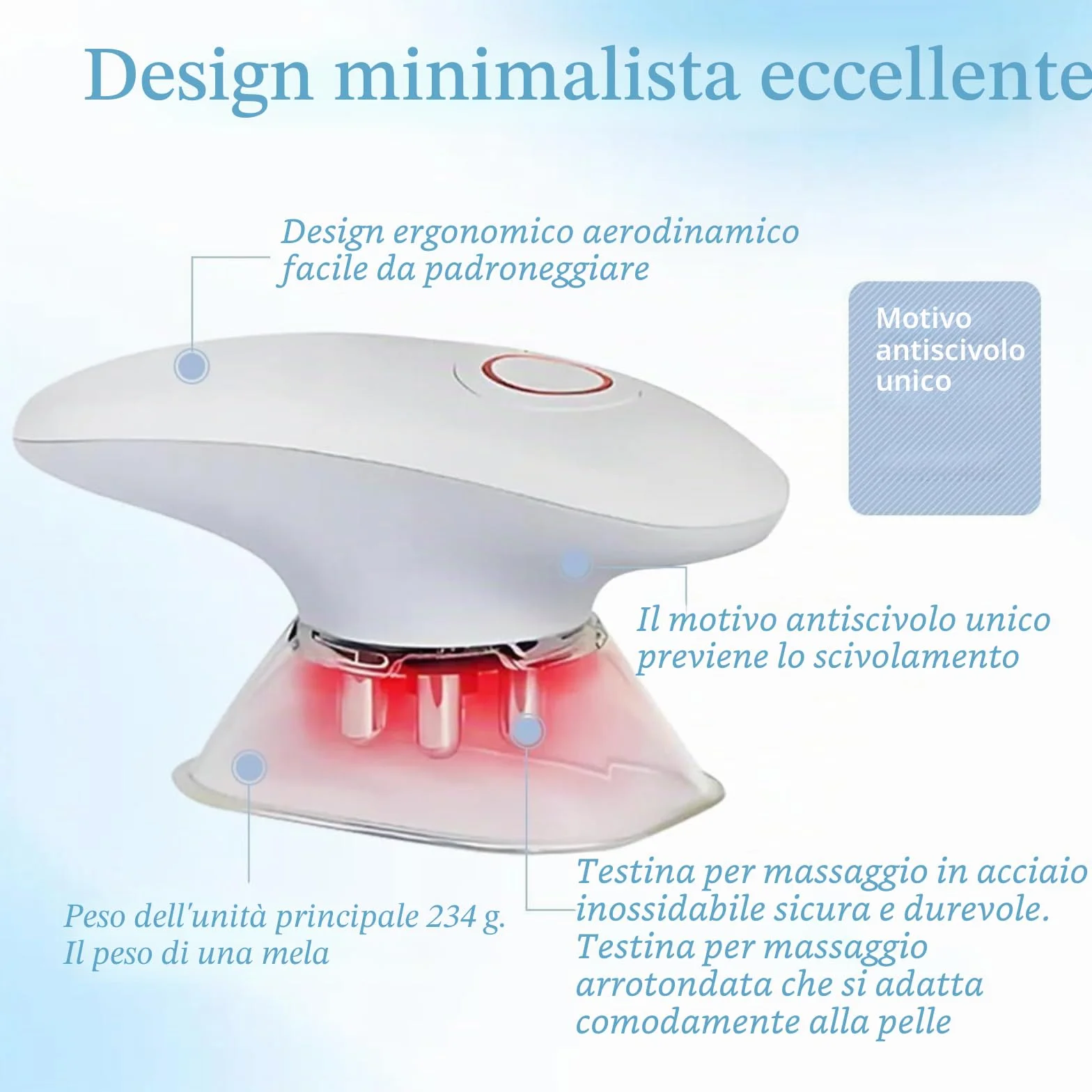 Massaggiatore Anticellulite EMS con Luce Rossa, Dispositivo di Coppettazione Elettrica per Viso e Corpo, Sculpiflex