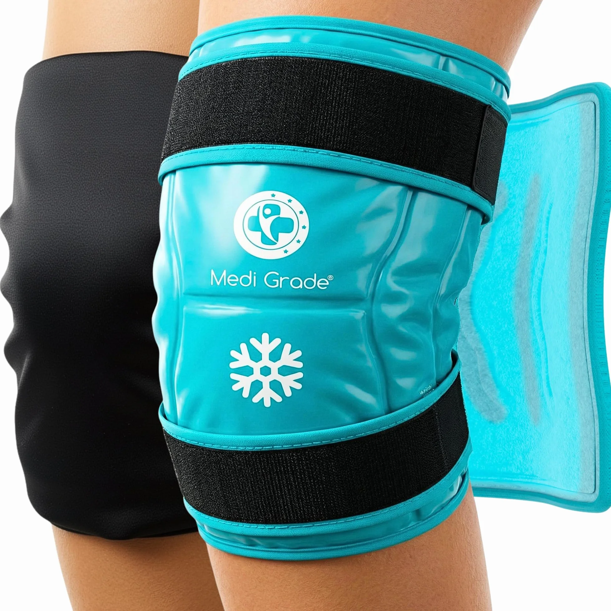 Medi Grade Impacco Ghiaccio Gel Riutilizzabile per Ginocchio - Fascia a Doppio Tessuto con Lunga Tenuta del Freddo