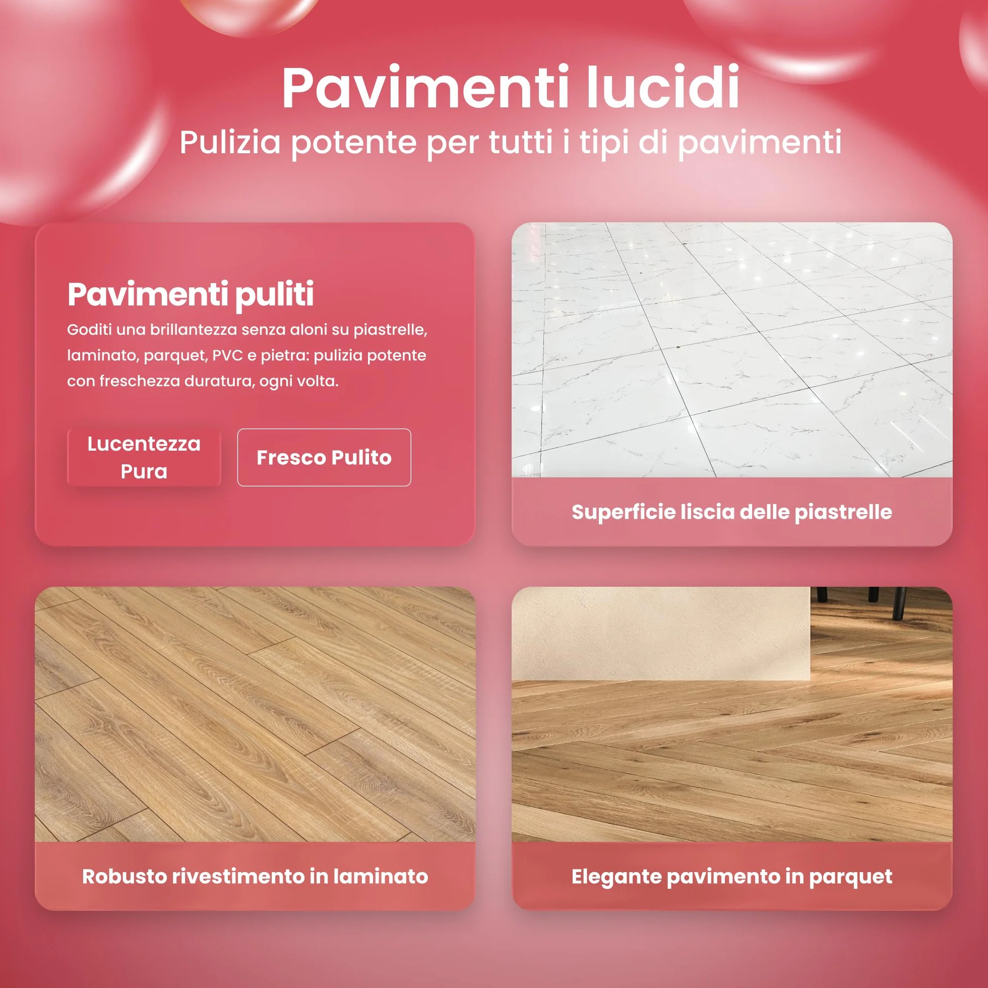 Mrs. SHINY Detersivo per lavapavimenti 750 ml magnolia senza striature