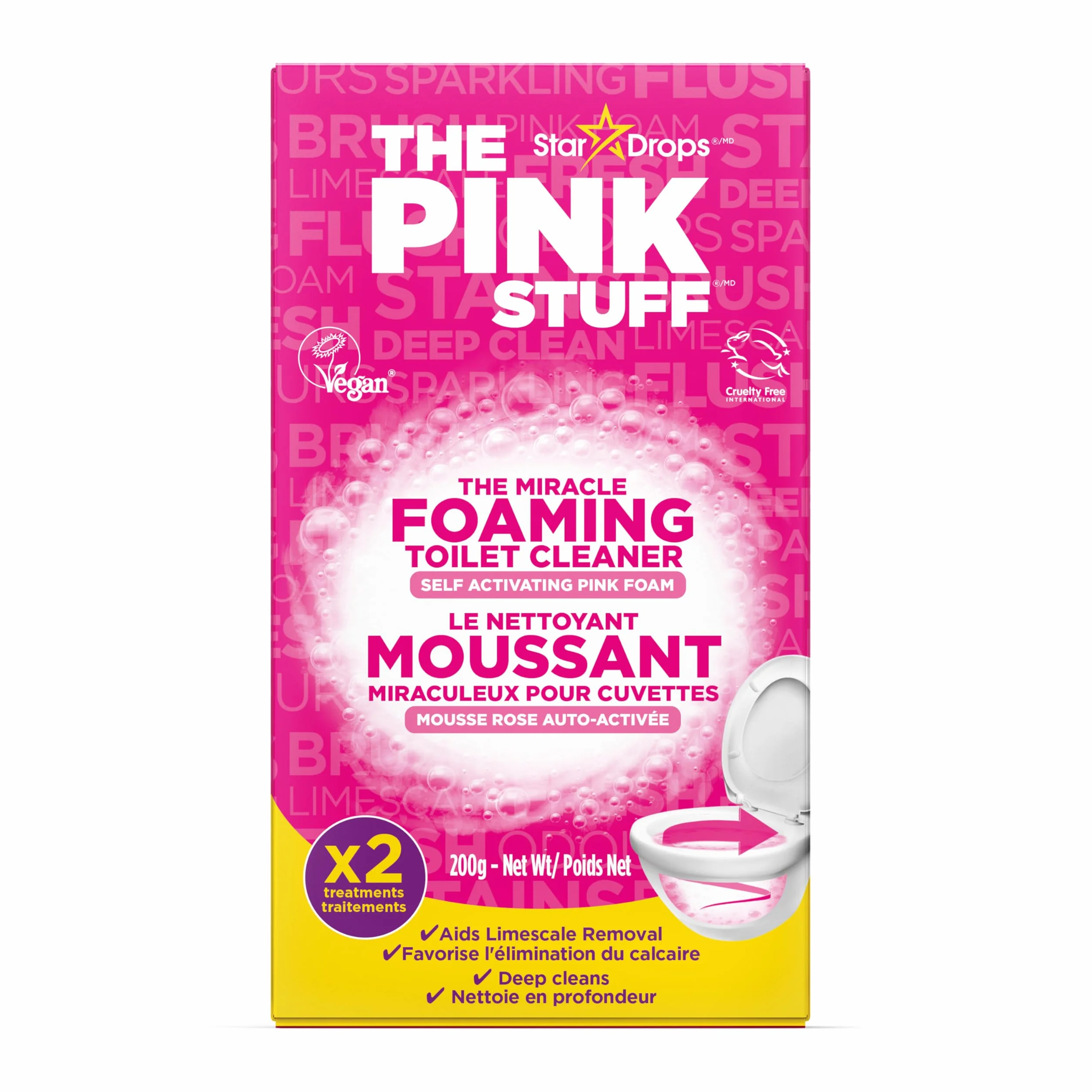 Stardrops The Pink Stuff Detergente WC Schiuma Rosa 200g