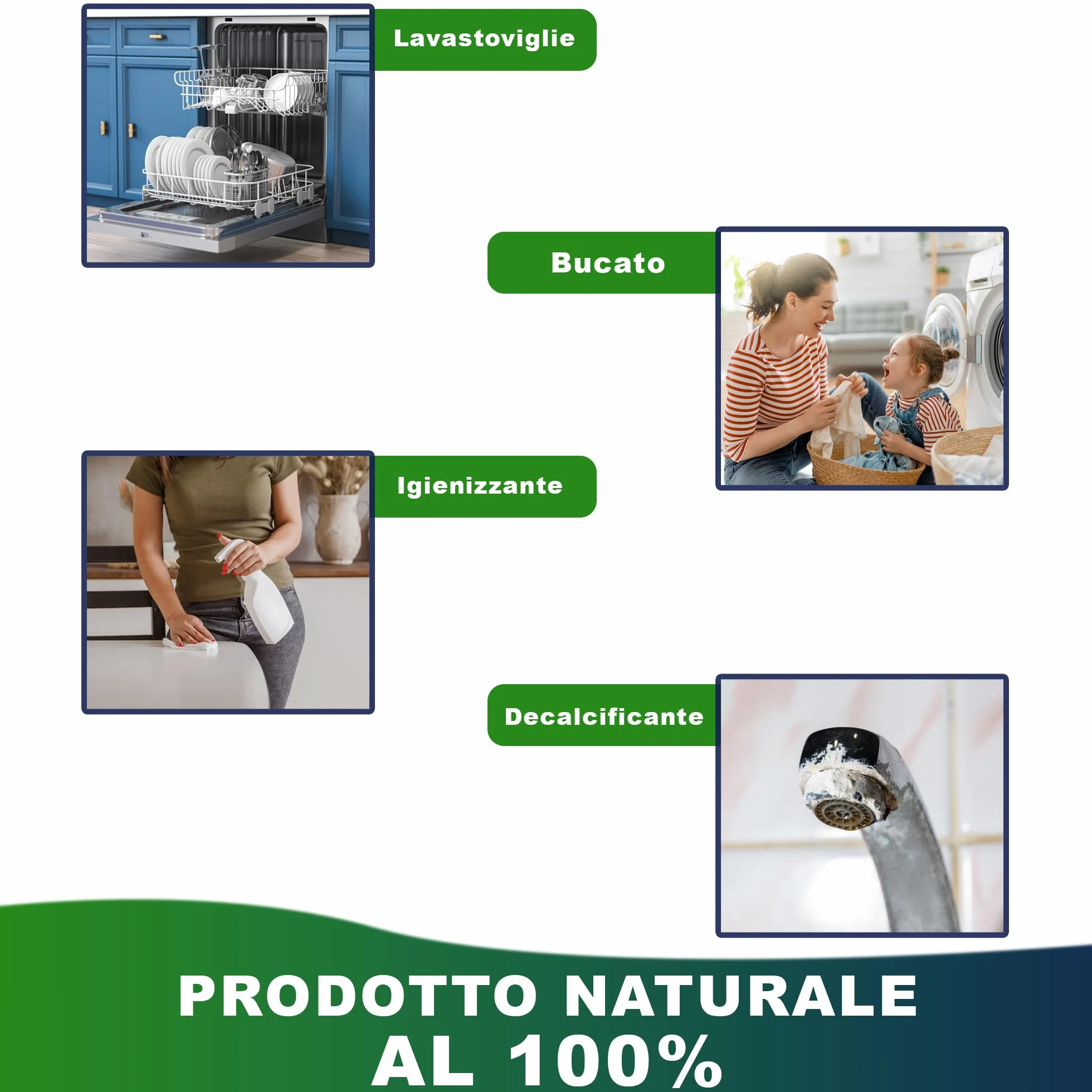 Acido Citrico 500g per Lavatrice e Lavastoviglie - Decalcificante Naturale