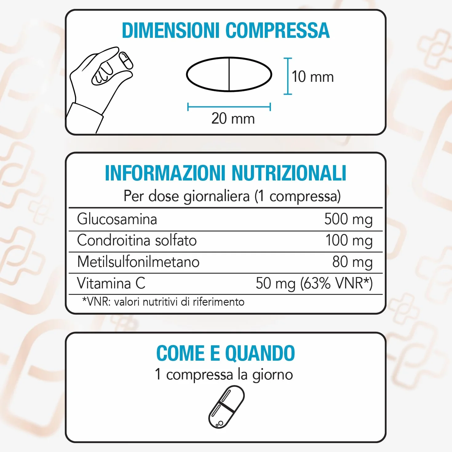Glucosamina Condroitina Msm 730mg per Compressa PiùLife, Integratore Articolazioni e Cartilagine ginocchio, Complex Condroitina Glucosamina Alto Dosaggio con Vitamina C per il Collagene