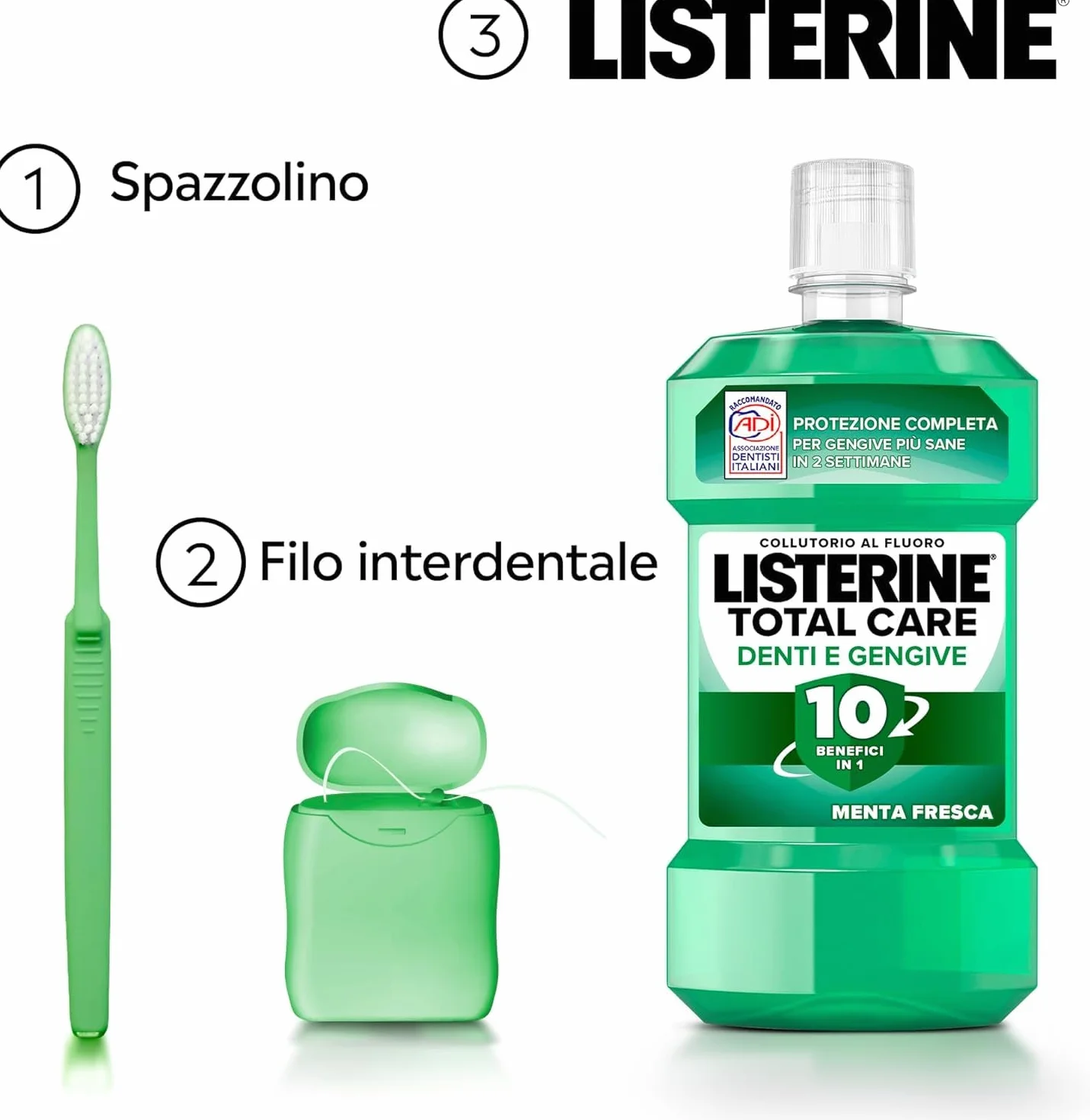 LISTERINE Total Care Collutorio Denti e Gengive Menta Fresca 80 ml