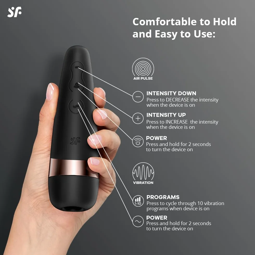 Satisfyer Pro 3 Plus Pressure Wave Vibrator | Stimolazione del Clitoride | Dildo estremamente potente e silenzioso | Sex Toys impermeabile (IPX7) e ricaricabile | Vibratore Succhiatore