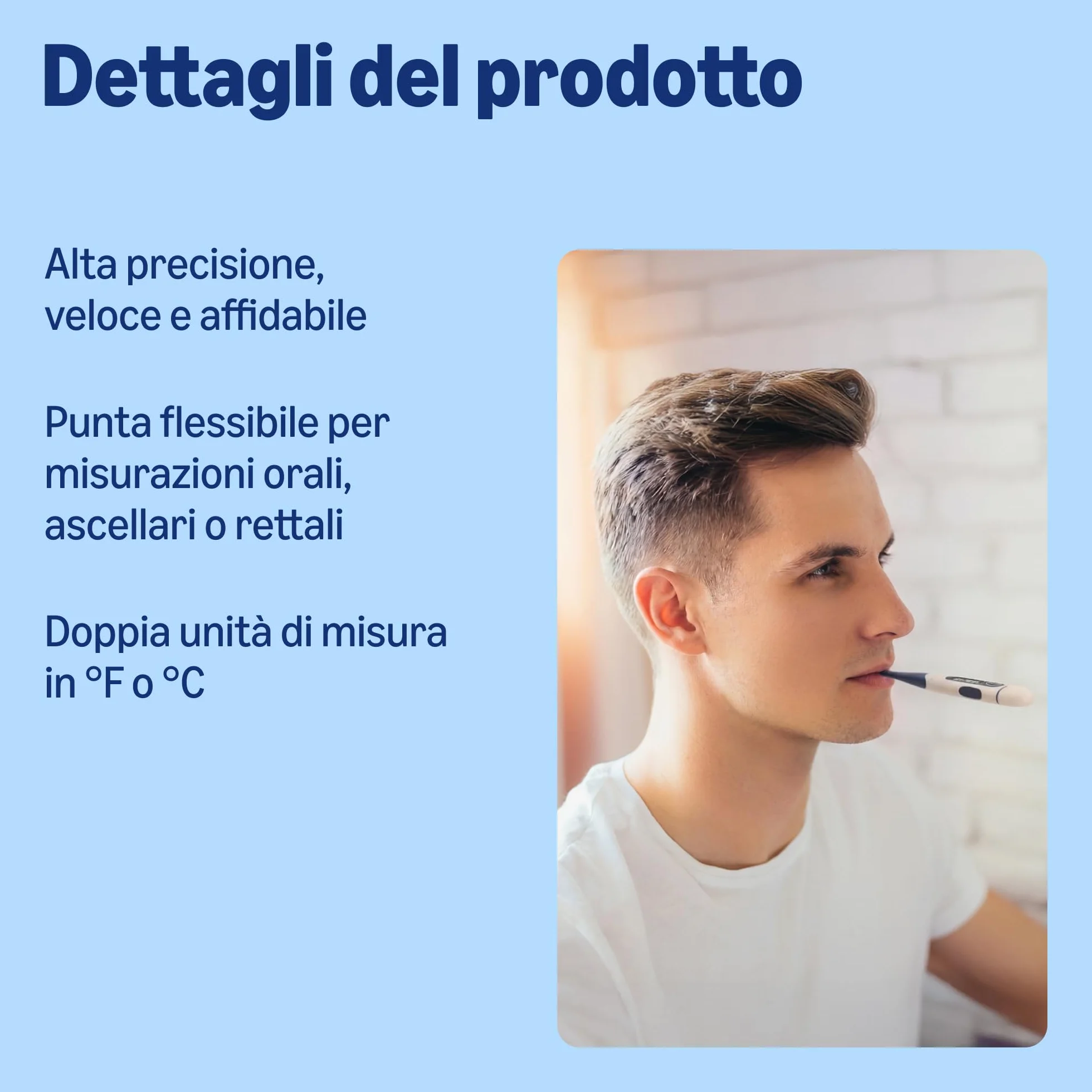 Termometro digitale Healthcare By Amazon, Blu