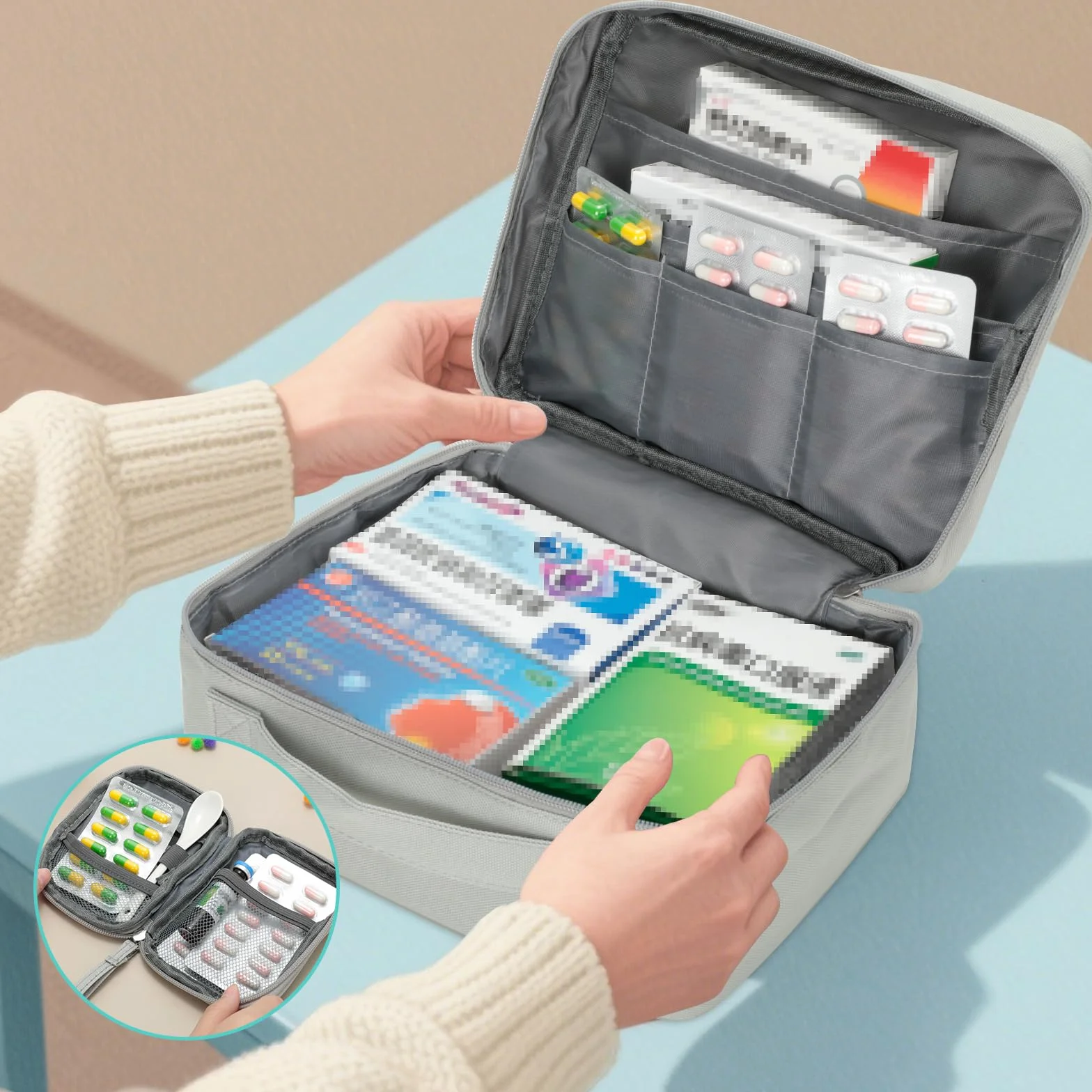 Romon Borsa Pronto Soccorso Viaggio Impermeabile, Kit Medico Vuota Alta Capacità Portatile