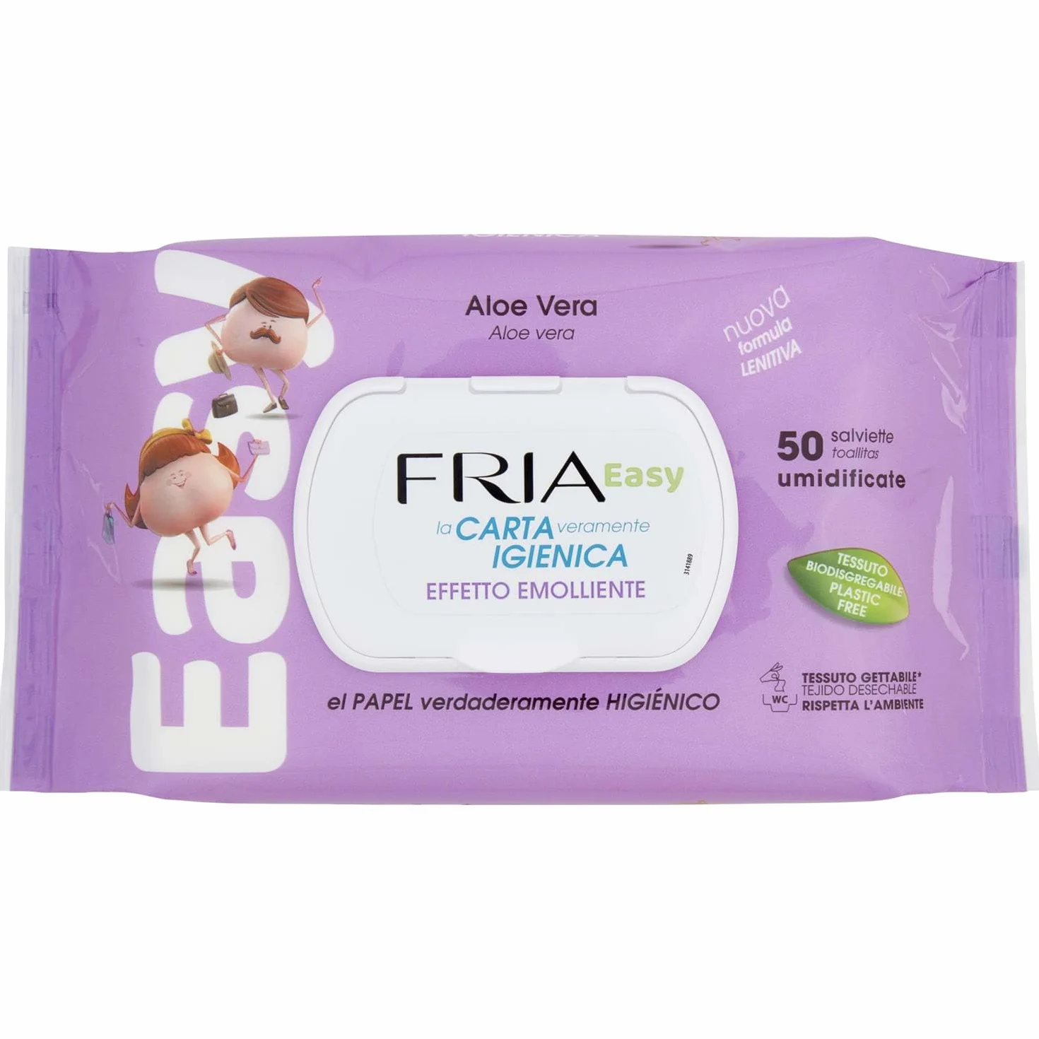 Fria Easy Carta Igienica Umidificata con Camomilla, Salviette 50 Pezzi