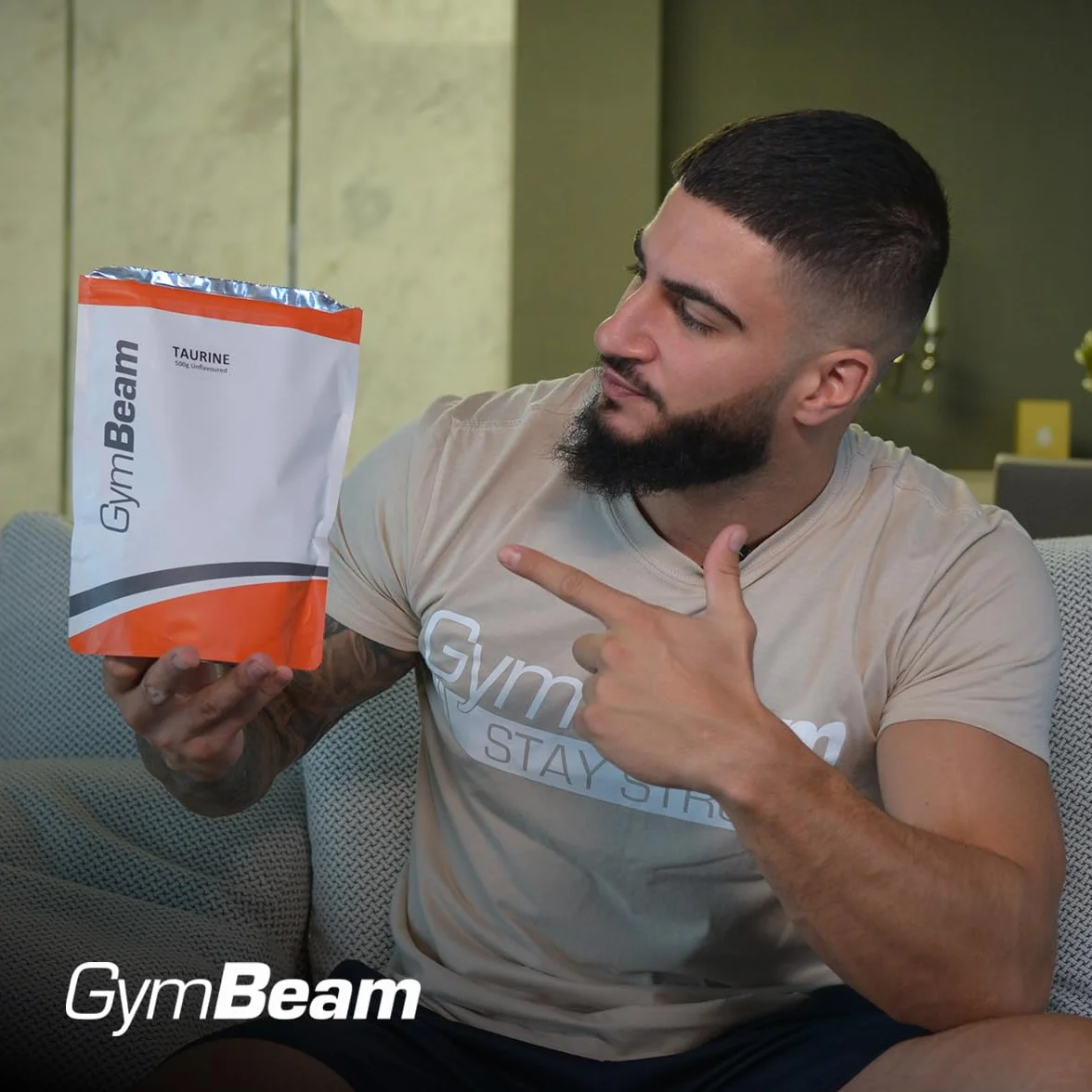 GymBeam Taurina Integratore Polvere Solubile Pura 100% per Bevande Energetiche Pre-Workout Vegani Atleti (500 g)