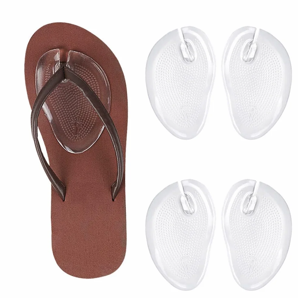 Cuscinetti per Sandali Infradito in Silicone Trasparente, Antiscivolo per Avampiede, Protezioni per le Dita