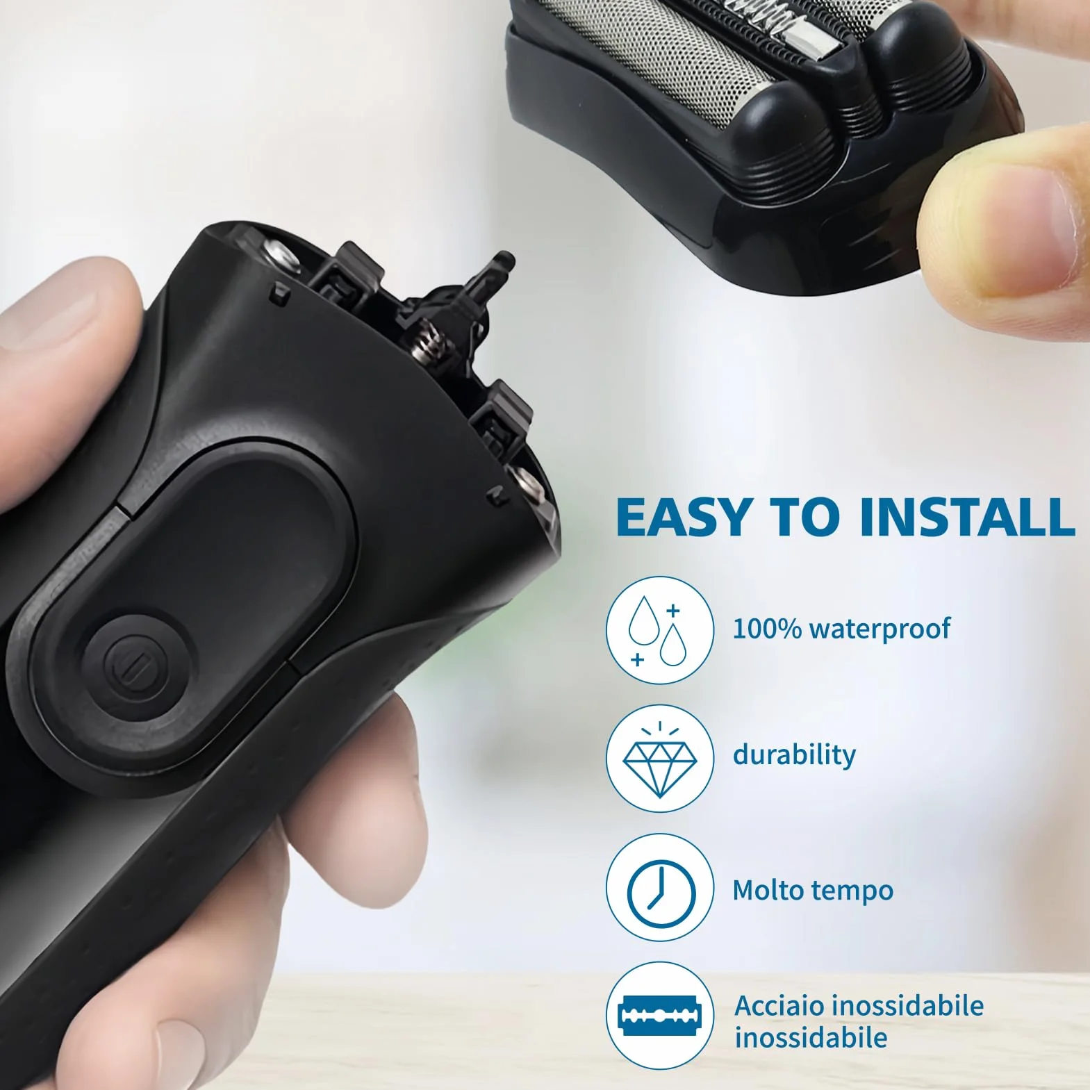 21B Testina Serie 3, Testina di Ricambio 21B Compatibile con S3-21B Testina Rasoio 300s, 310s, 320s, 330s, 340s, 360s, 3010BT, 3020s, 3030s, 3040s, 3080s